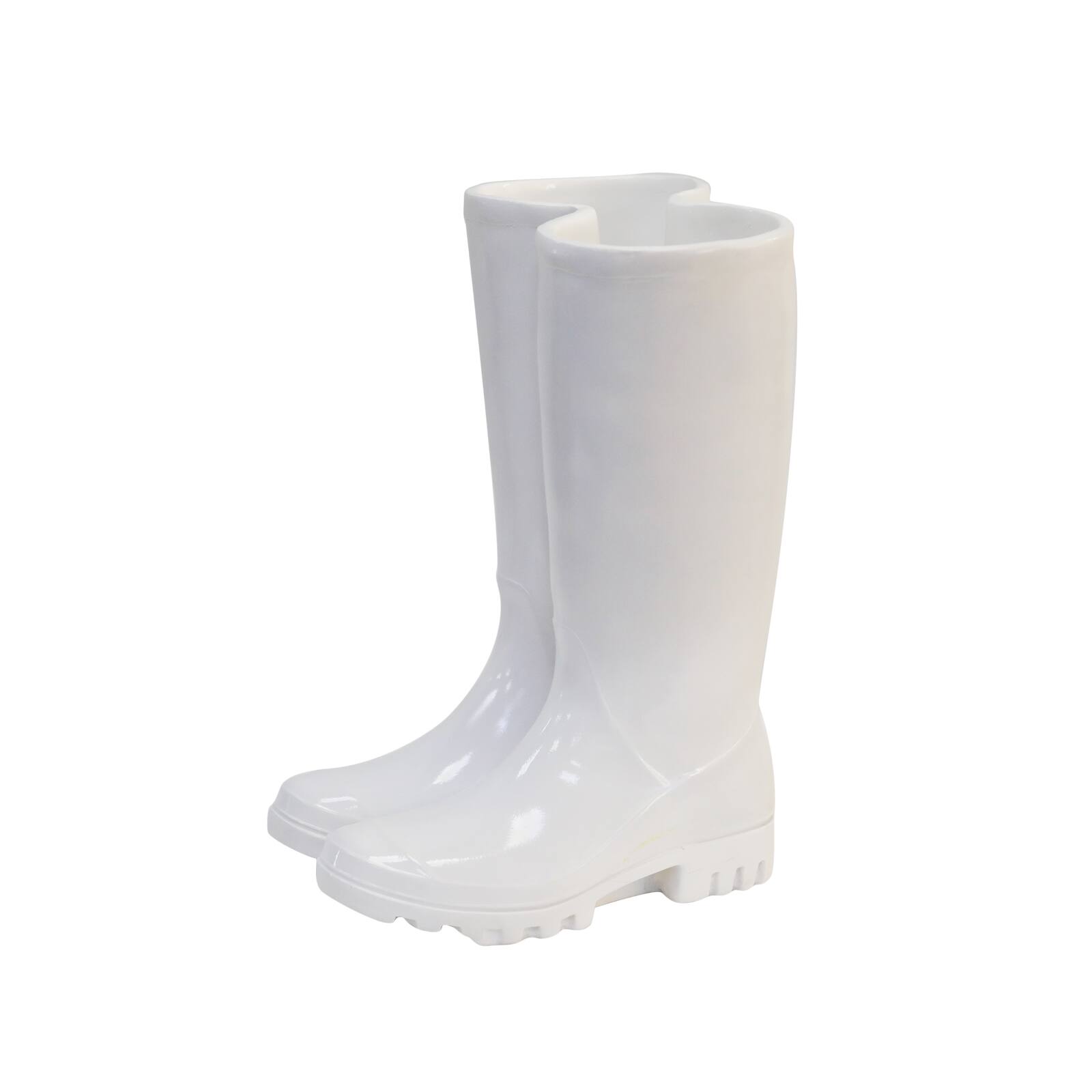 white rain boots