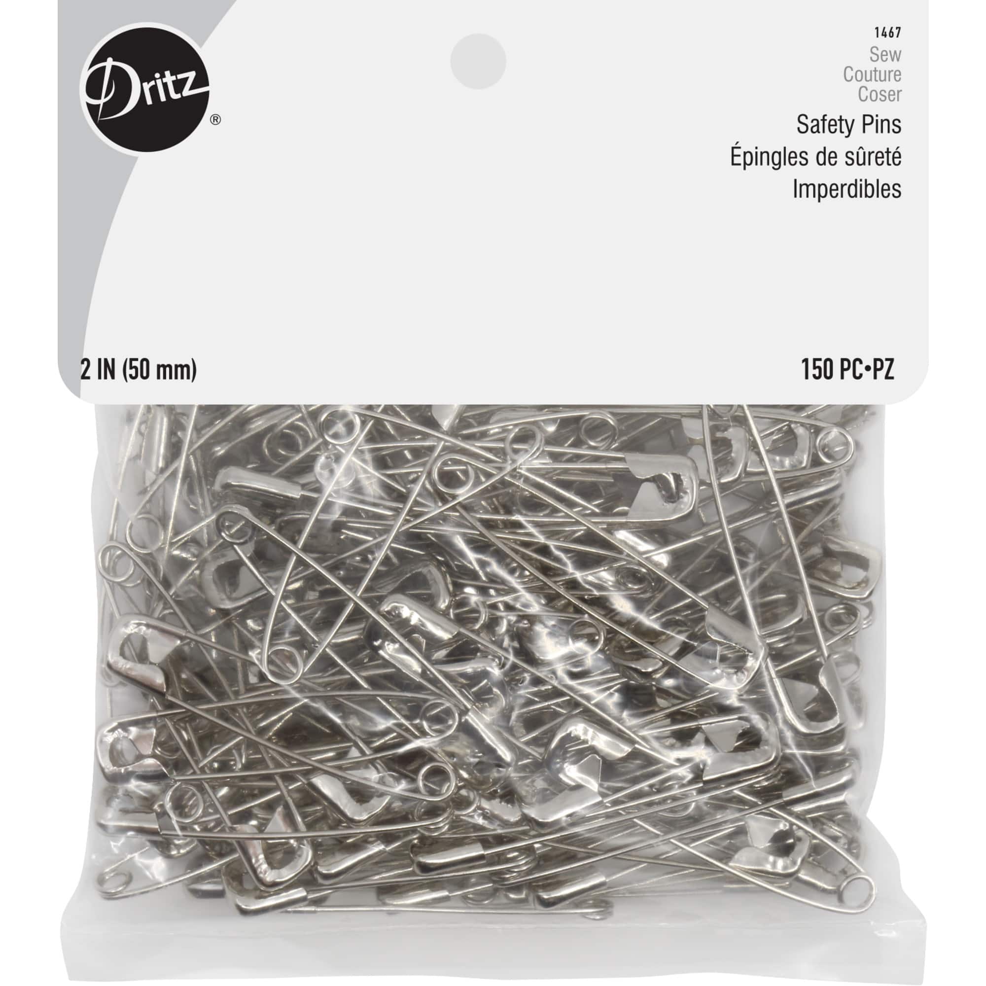 Dritz&#xAE; 2&#x22; Nickel-Plated Steel Safety Pins, 150ct.