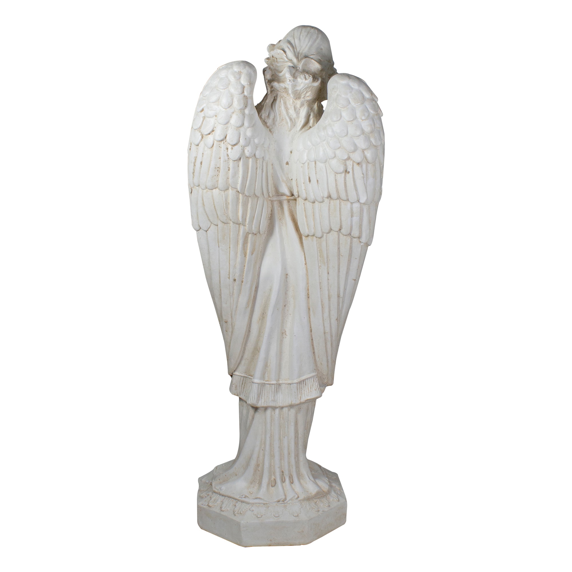 30&#x22; Ivory Angel with Arms Folded Outdoor Garden Statue
