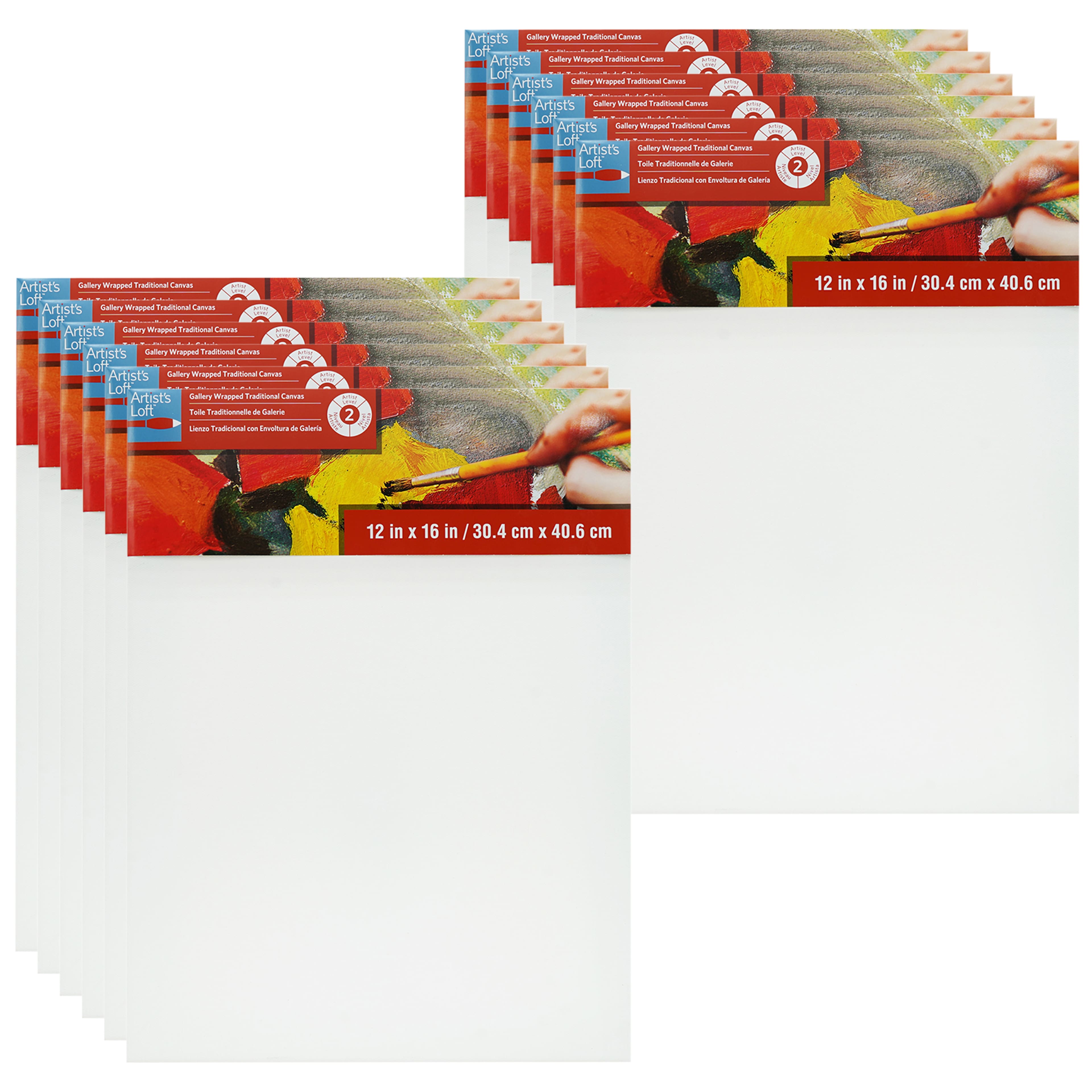 12 Pack: Level 2 Gallery Wrapped Traditional Canvas by Artist&#x27;s Loft&#xAE;