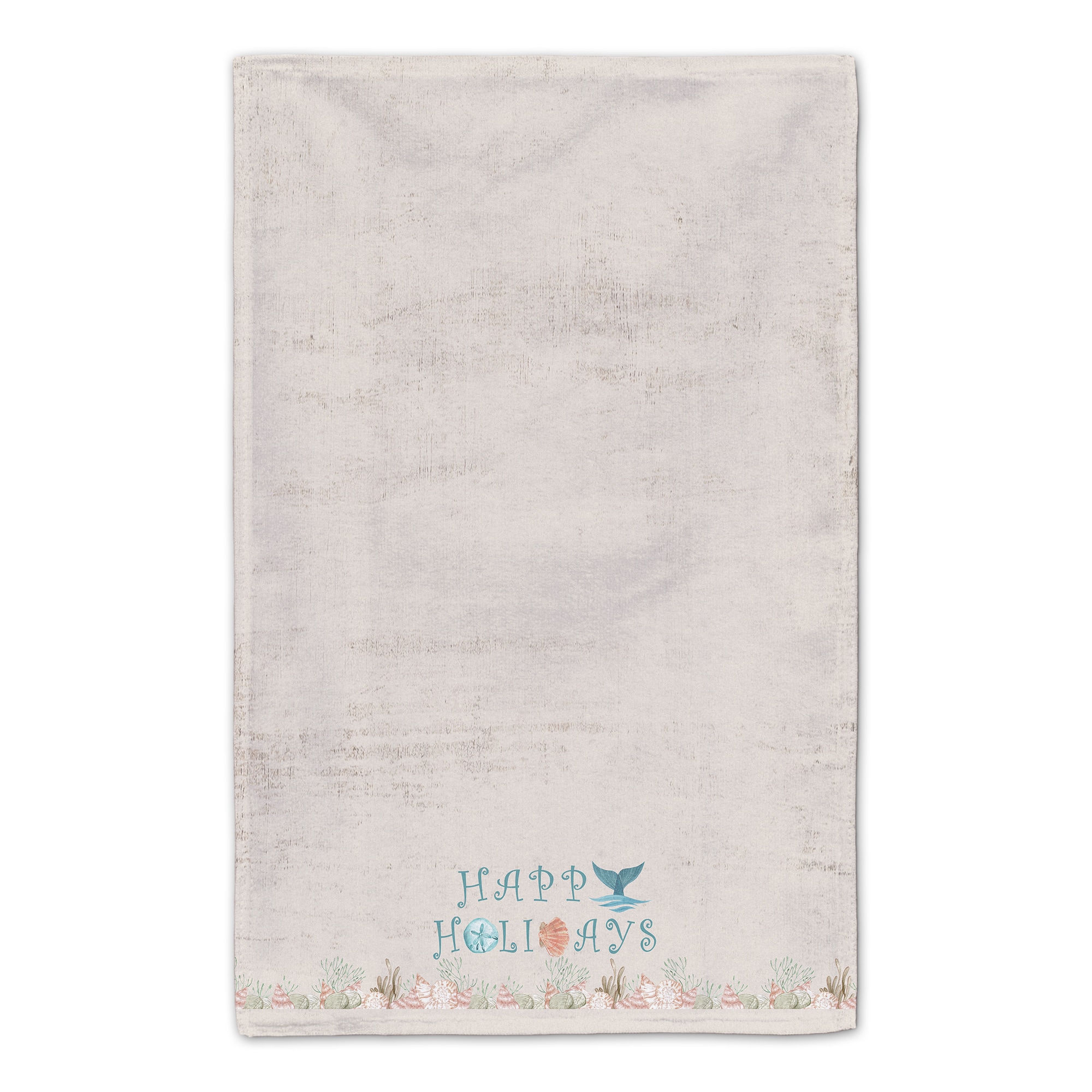 25" Happy Holidays Coastal Christmas Tea Towel Set