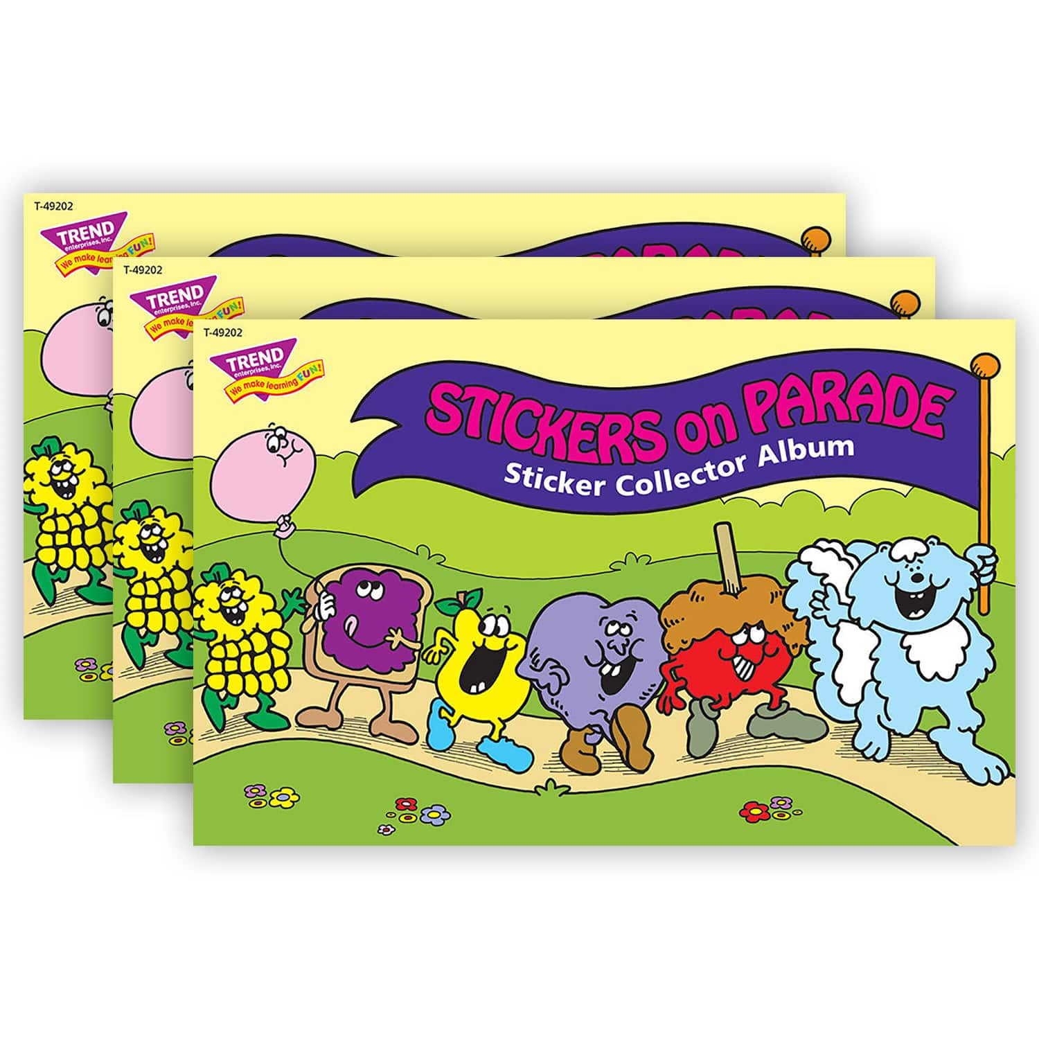 TREND Enterprises&#xAE; Stickers on Parade Sticker Collector Albums, 3ct.