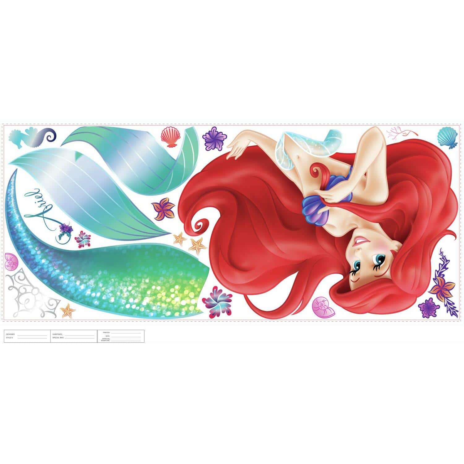 RoomMates Disney The Little Mermaid Peel & Stick Giant Wall Decals