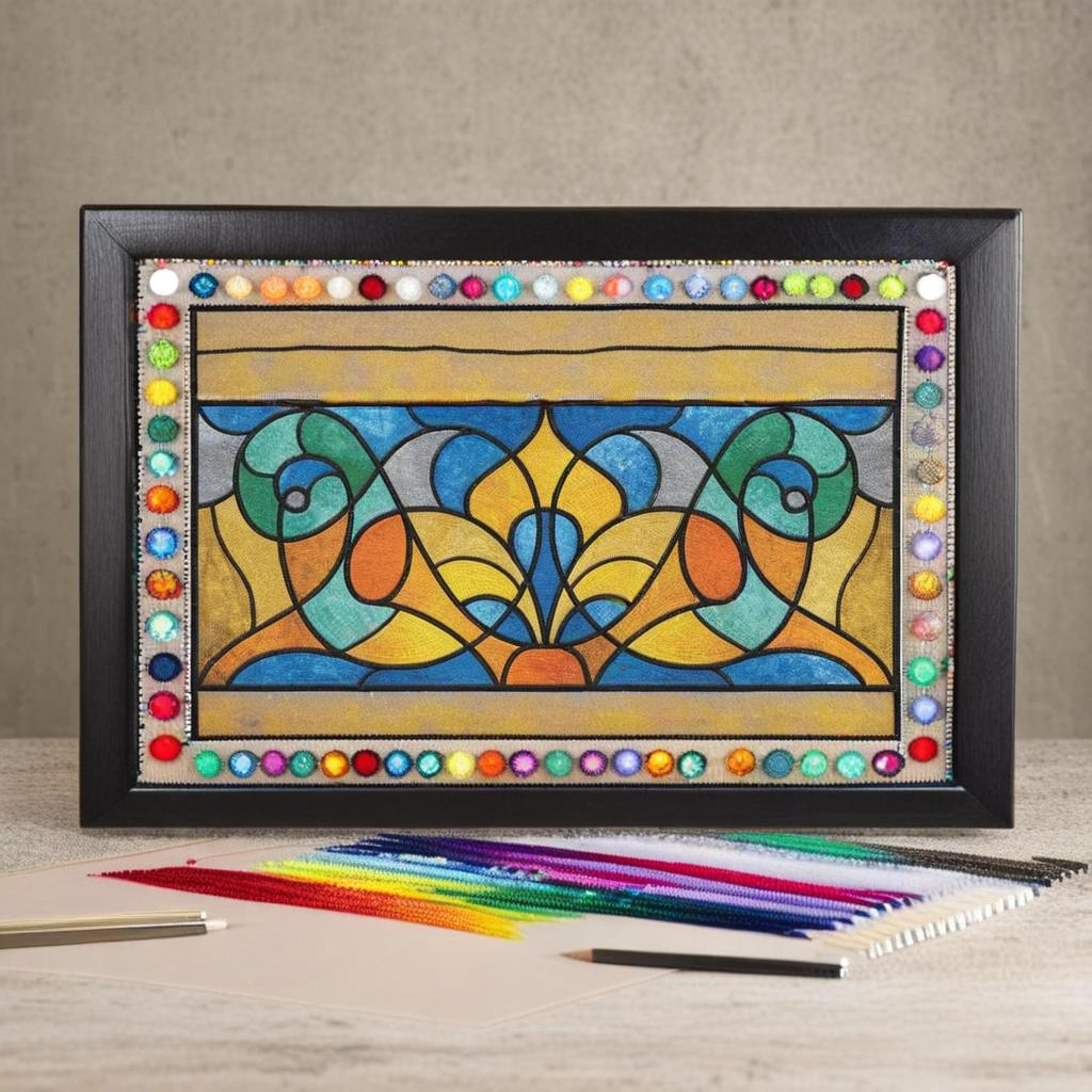 Diamond Dotz&#xAE; Intermediate Stained Glass Study Diamond Facet Art Kit