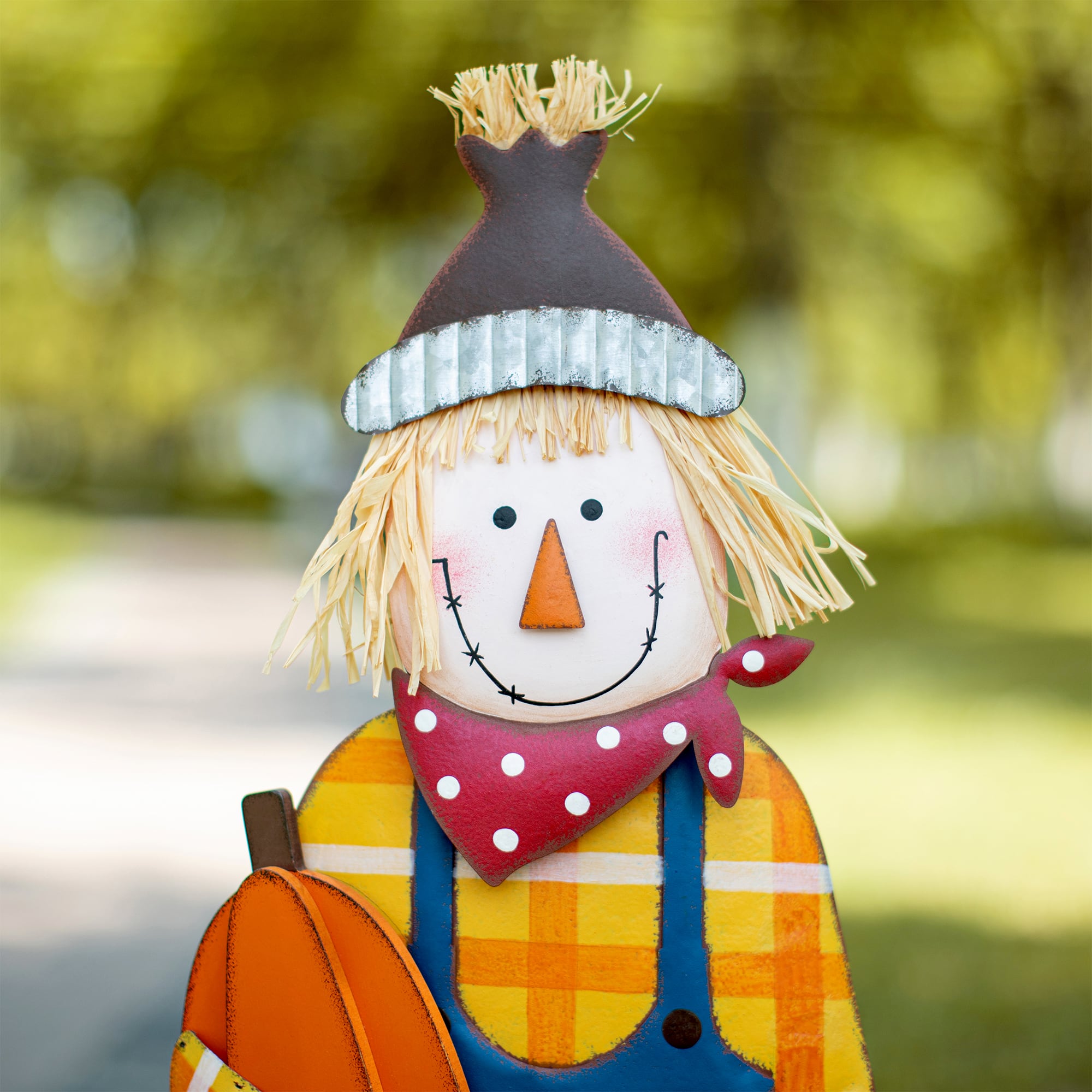 36&#x22; GlitzHome&#xAE; Happy Harvest Scarecrow Yard Stake