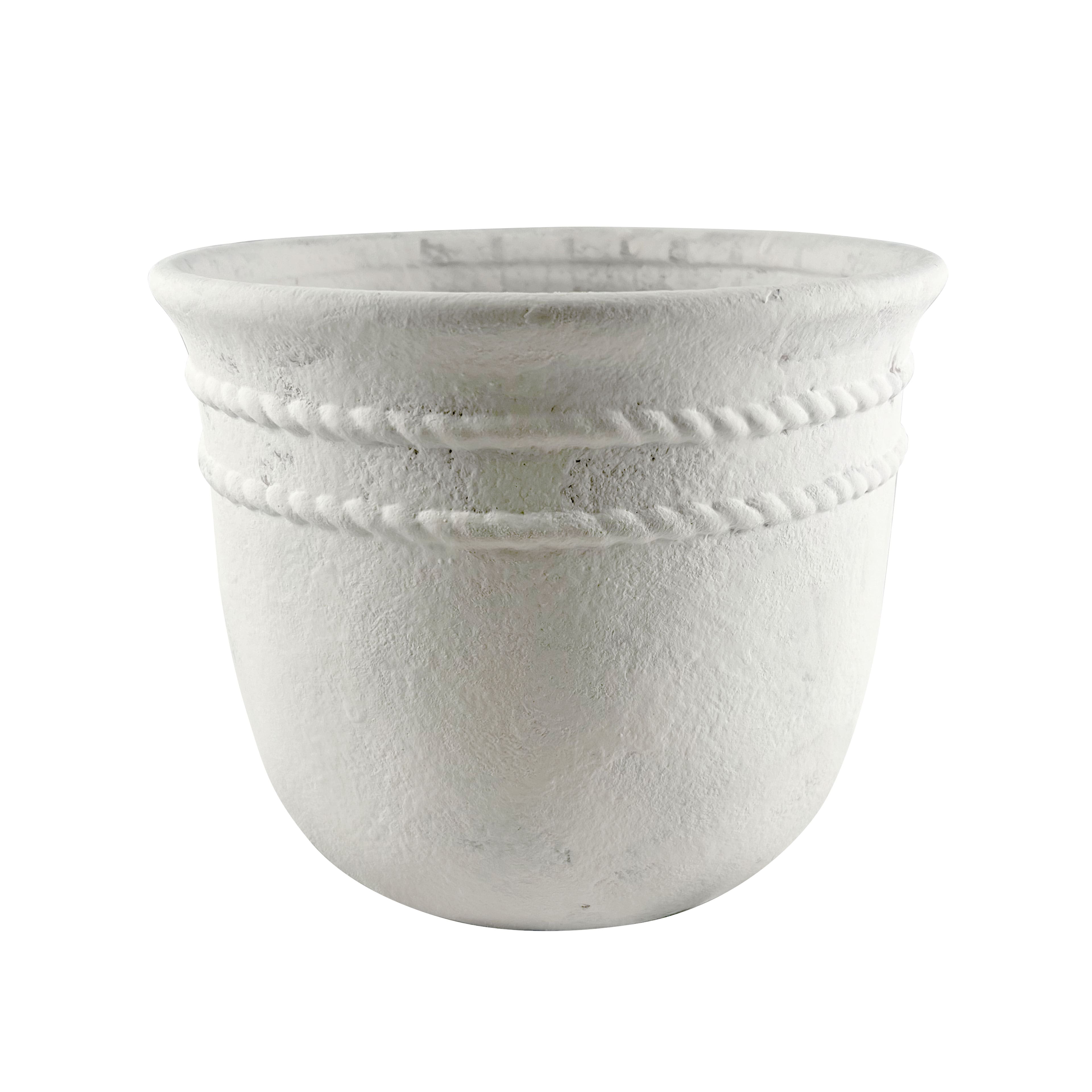 8&#x22; White Braids Ceramic Pot by Ashland&#xAE;