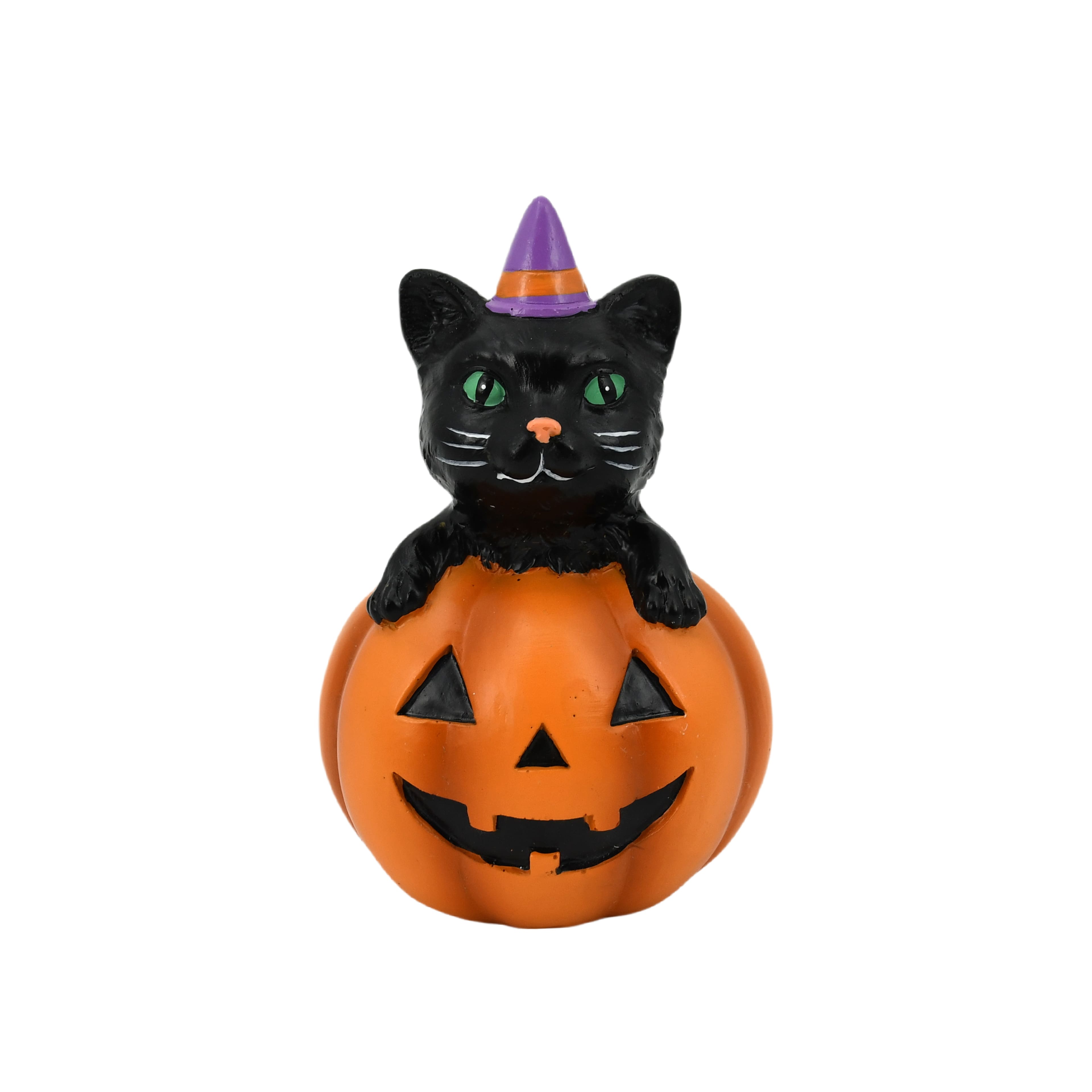 5&#x22; Black Cat in Jack-O&#x27;-Lantern Tabletop D&#xE9;cor by Ashland&#xAE;