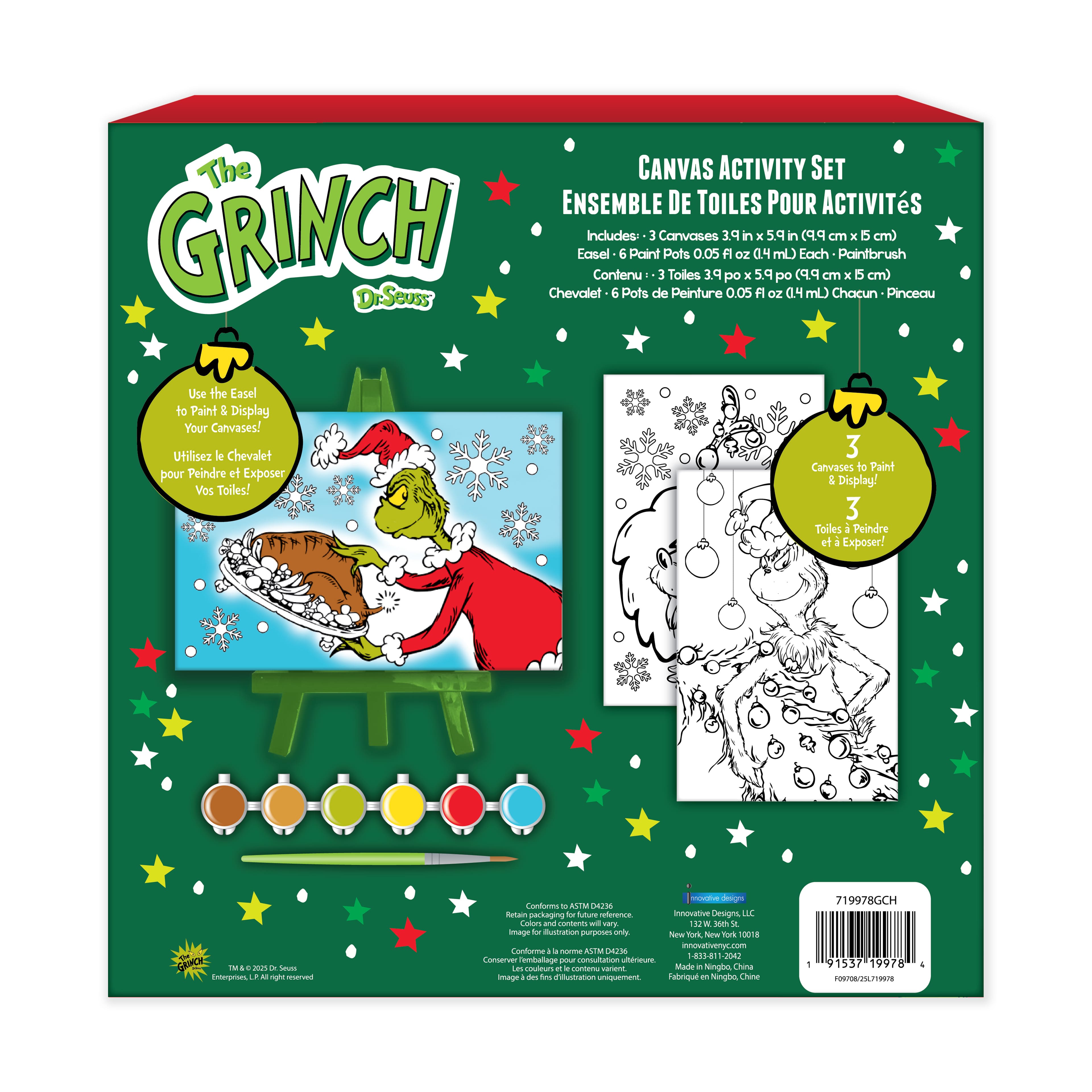 The Grinch&#x2122; Paint Your Own Canvas Activity Set