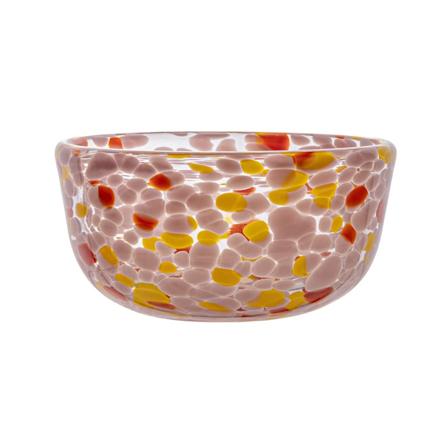 Hello Honey® 4.5" Multicolor Round Glass Bowls with Pattern Design Styles, 4ct.