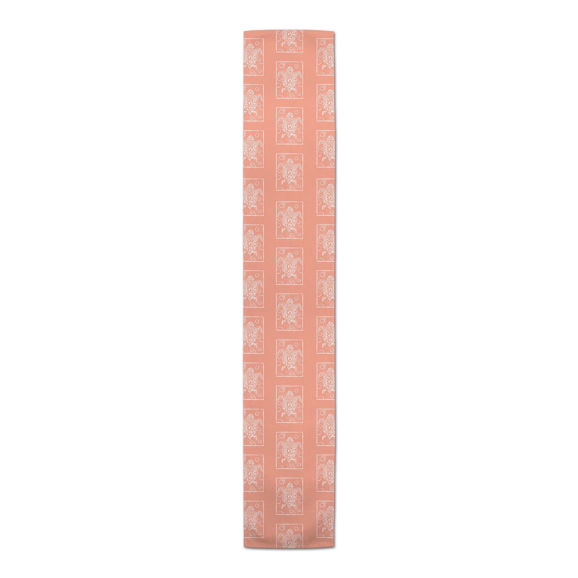 72&#x22; Coral Sea Turtle Stamp Indoor/Outdoor Table Runner