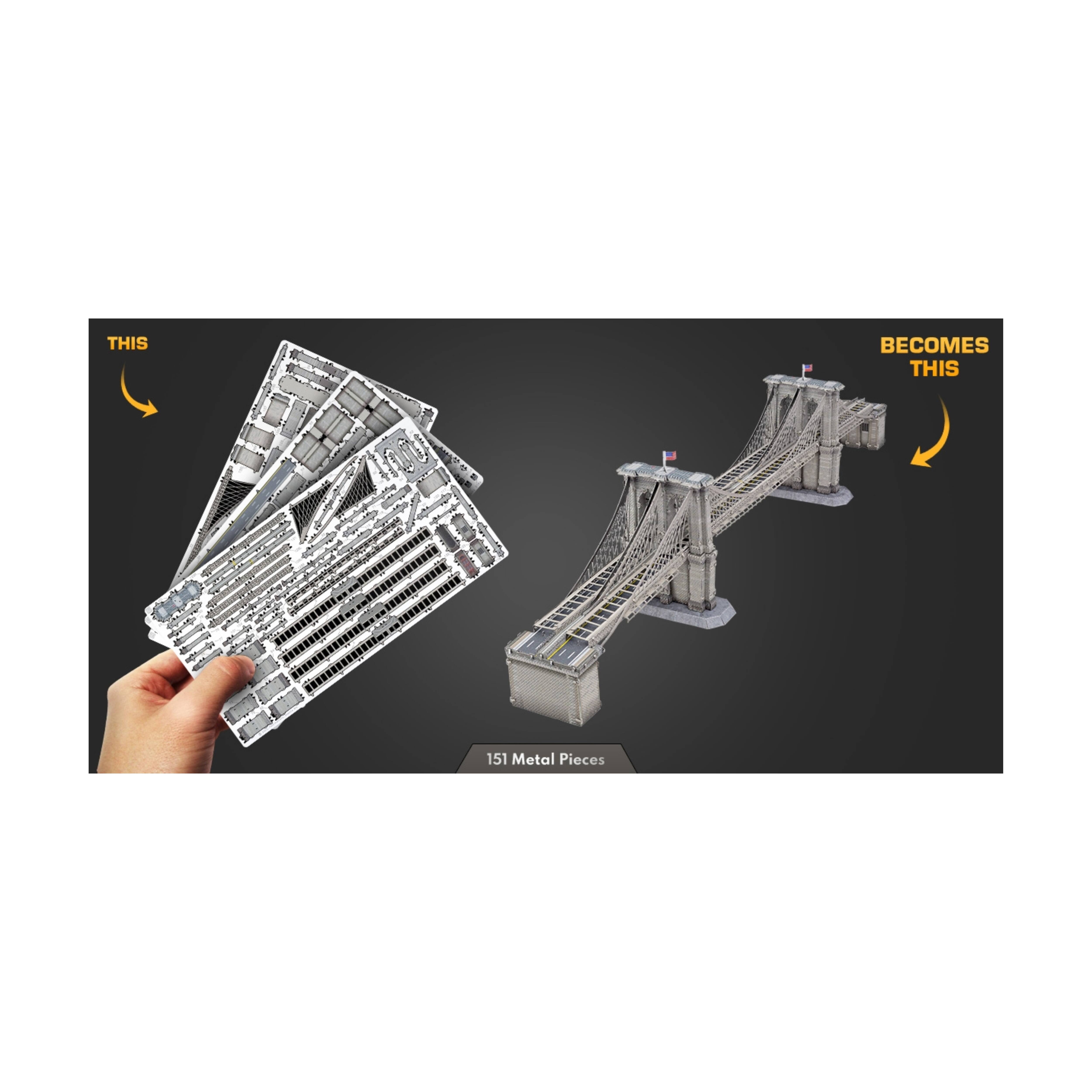 Metal Earth Premium Series 3D Metal Model Kit - Brooklyn Bridge