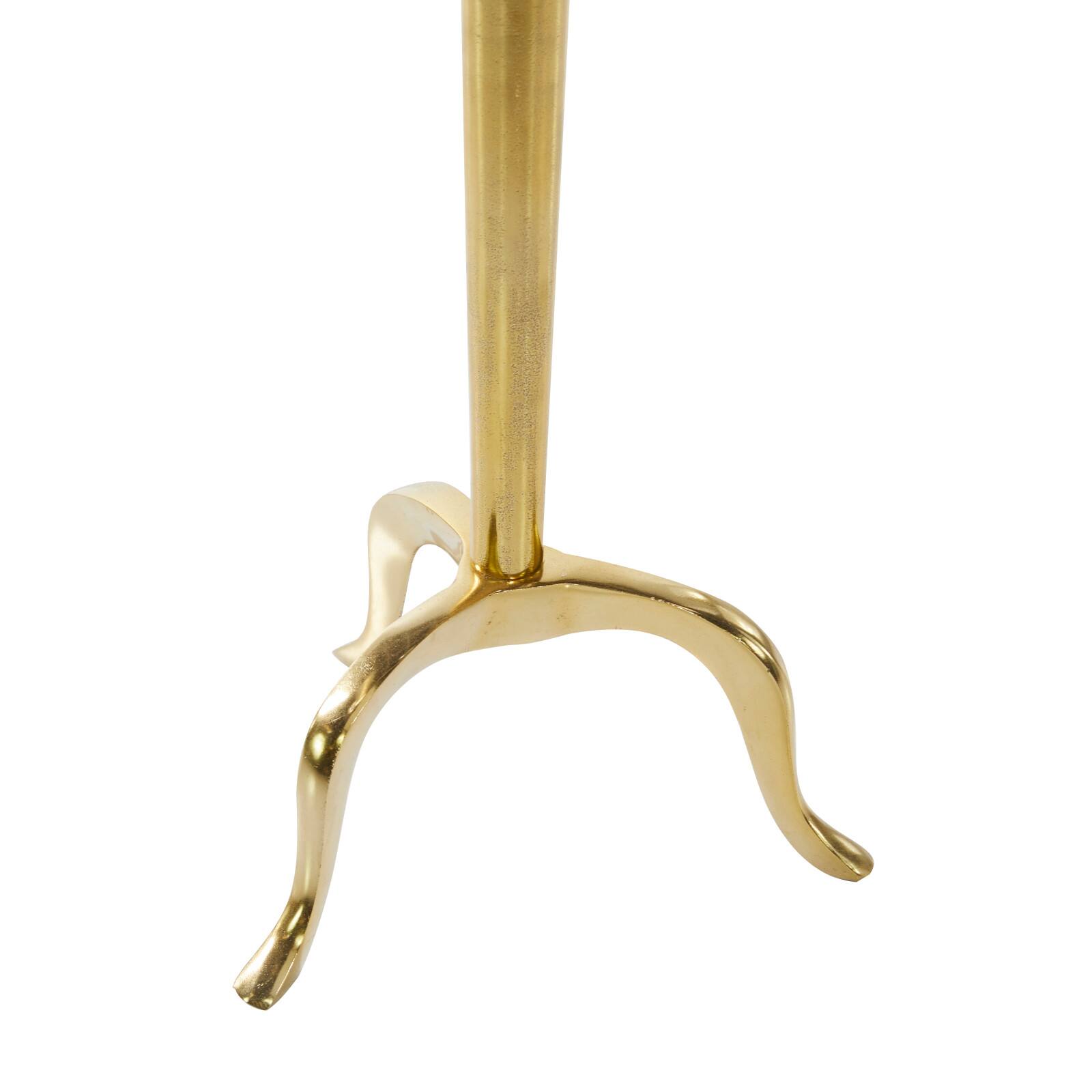 38" Gold Aluminum & Glass Traditional Candlestick Holder