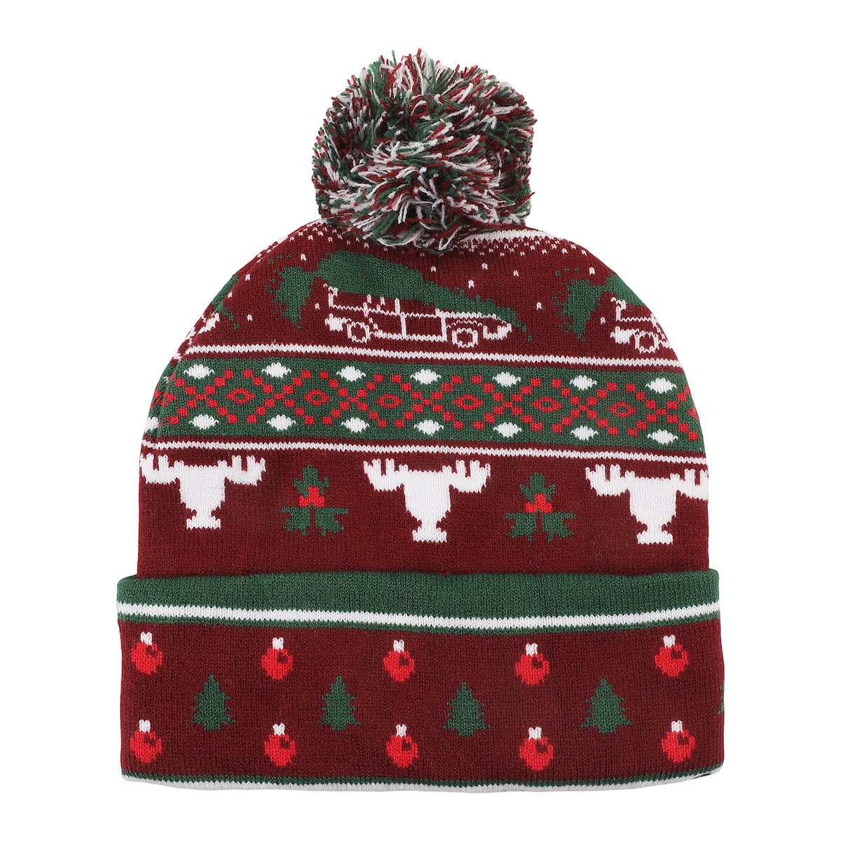 National Lampoon's Christmas Vacation™ Red & Green Pom Pom Beanie