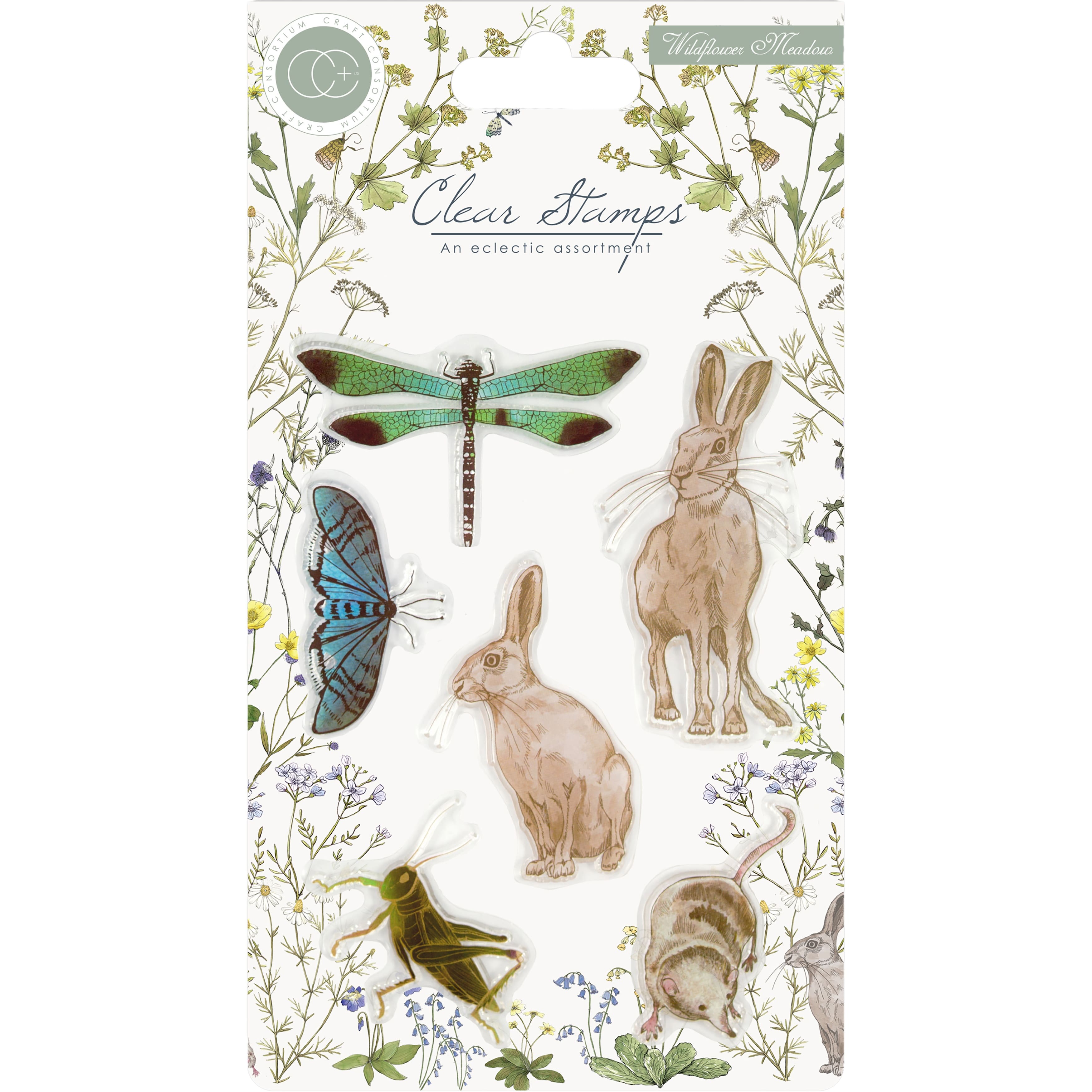 Craft Consortium Wildflower Meadow A5 Clear Stamps