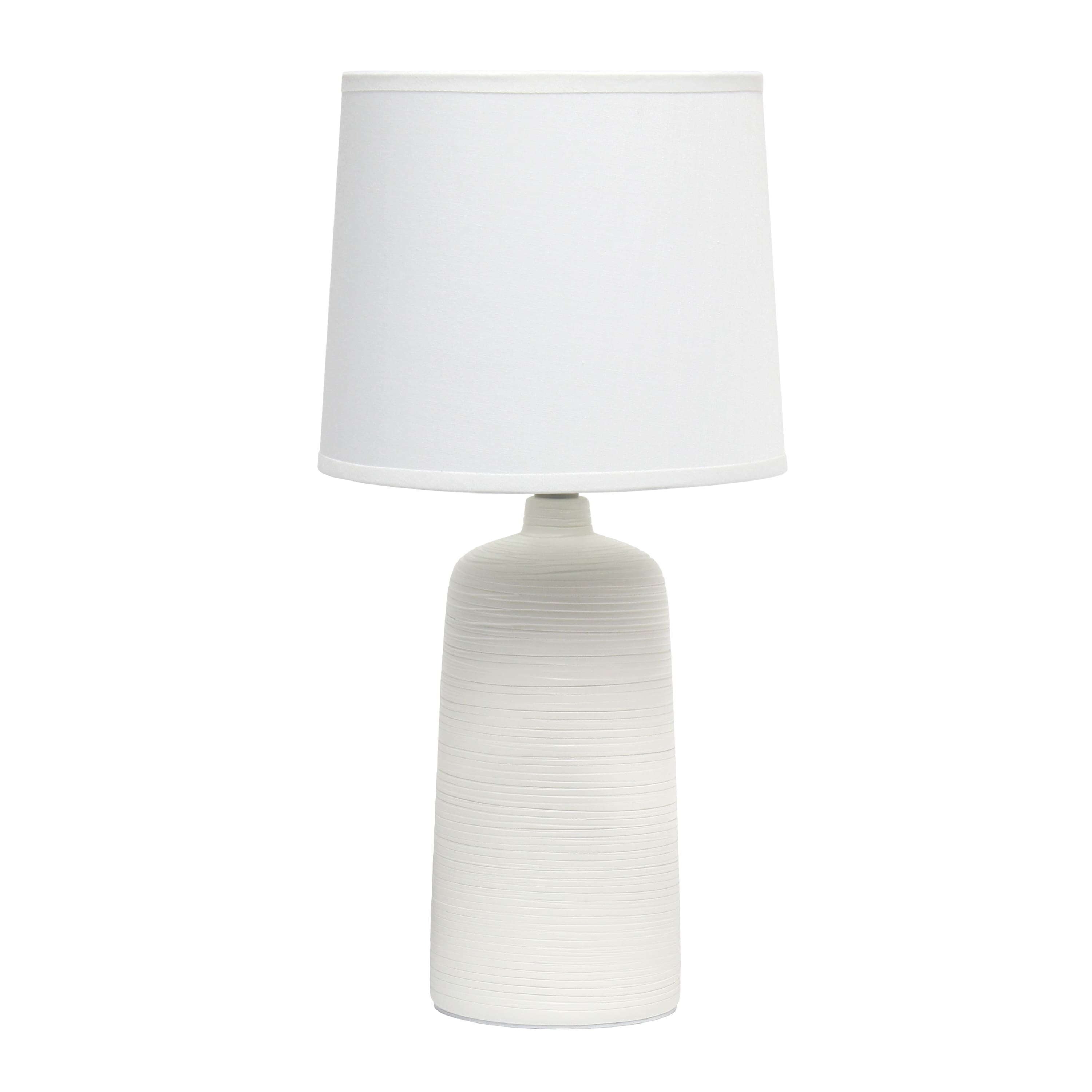 Simple Designs 16&#x22; Textured Linear Ceramic Table Lamp