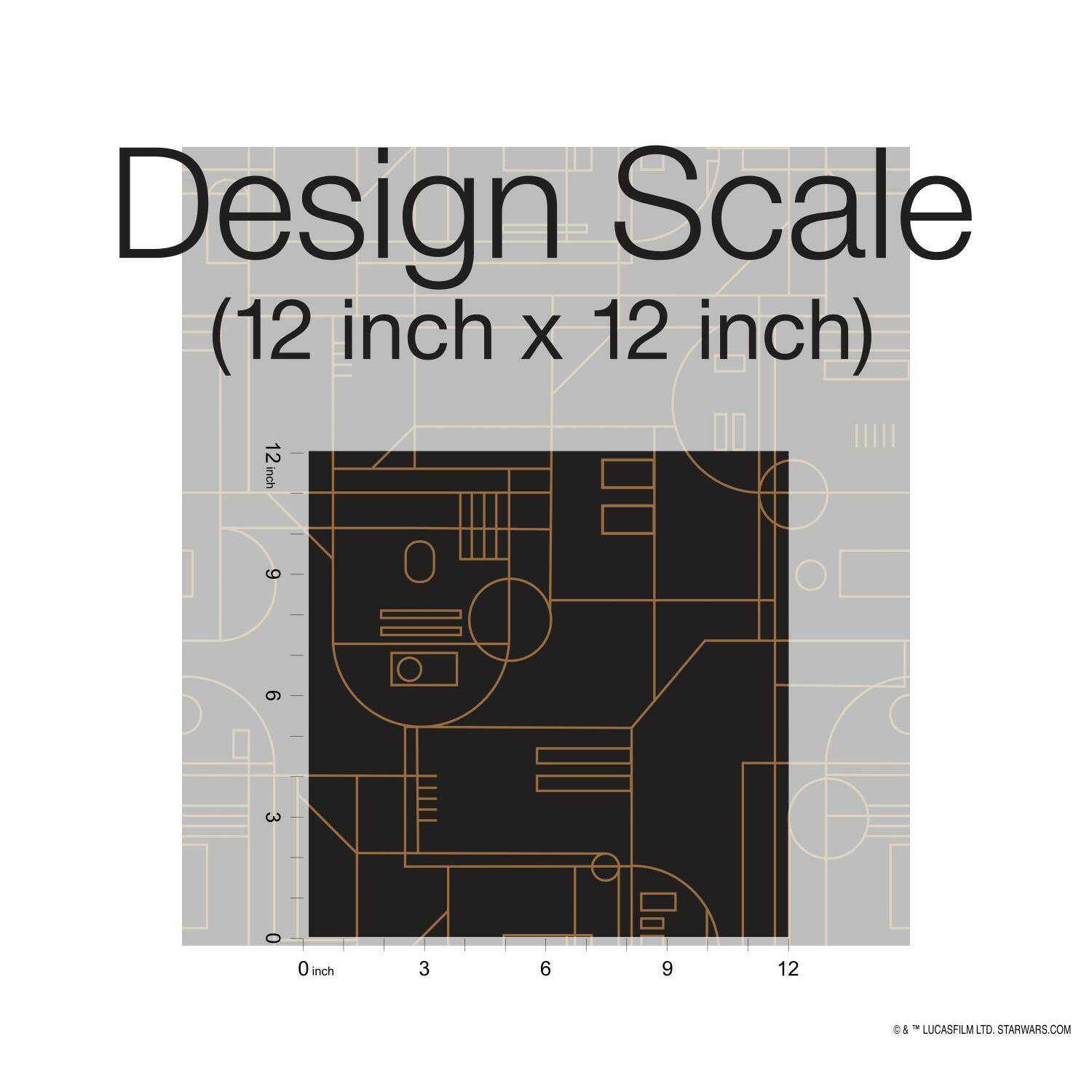 RoomMates Star Wars R2D2 Geometric Peel & Stick Wallpaper