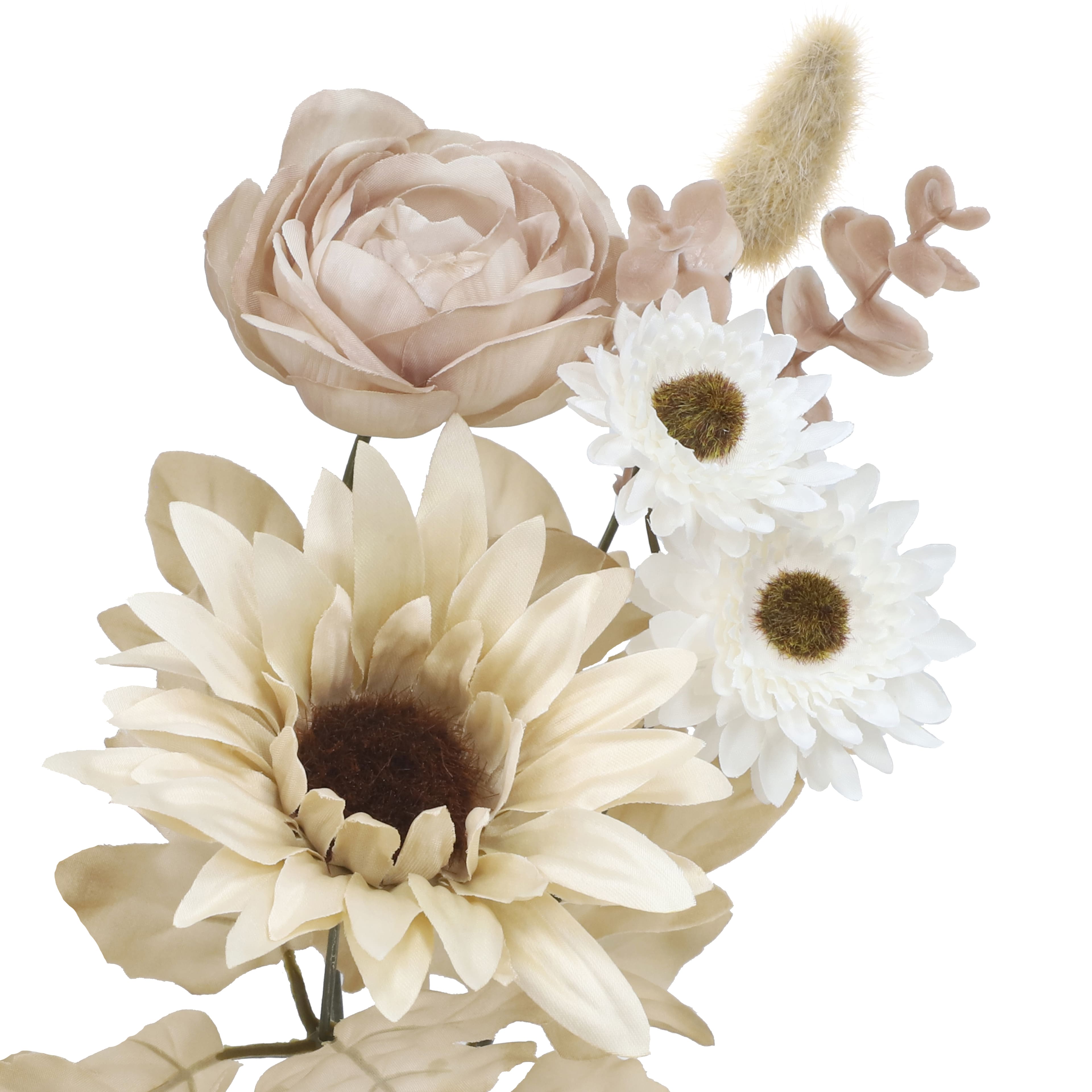 18&#x22; Cream Sunflower Mix Deluxe Bush by Ashland&#xAE;