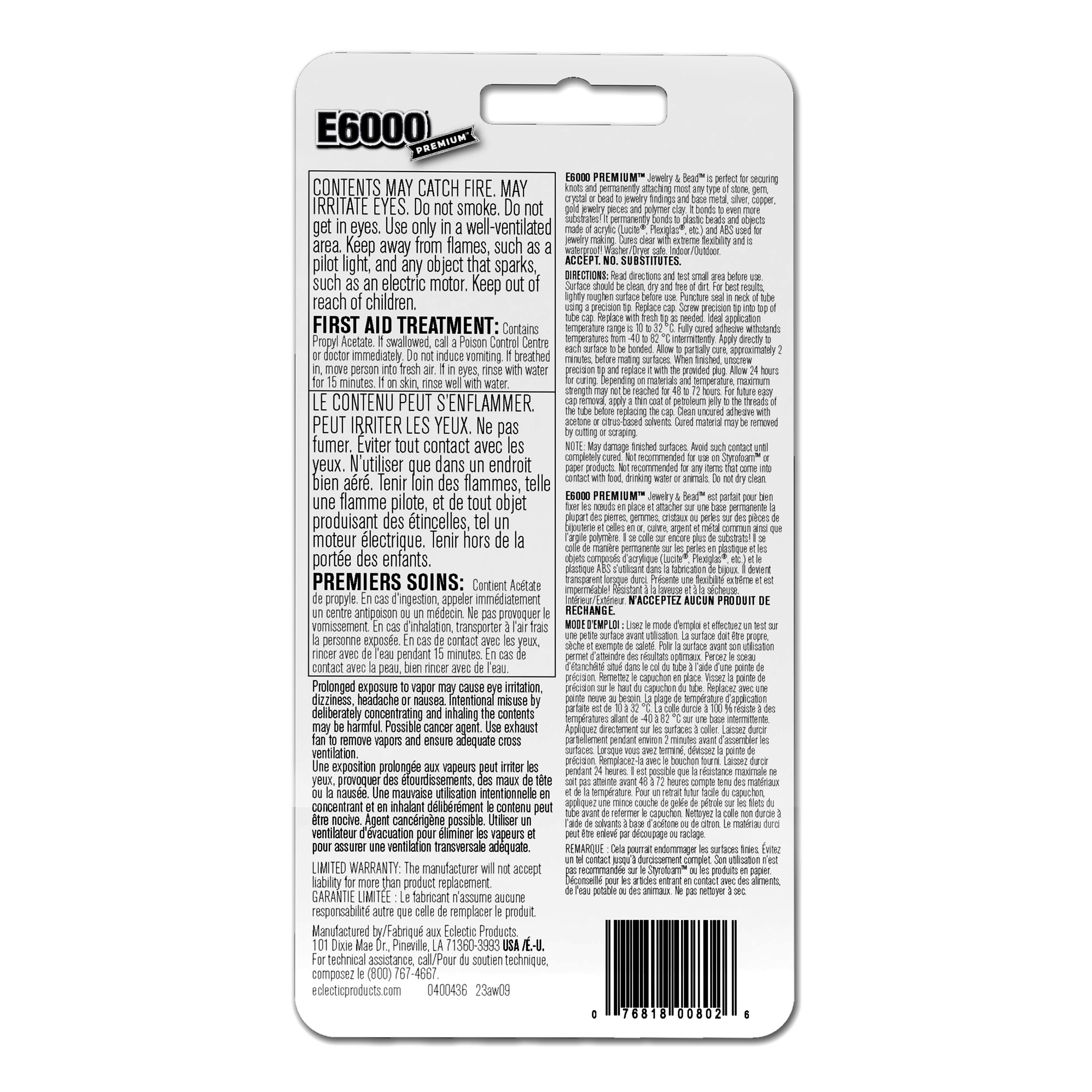 E6000&#xAE; 1oz. Jewellery &#x26; Bead Contact Adhesive