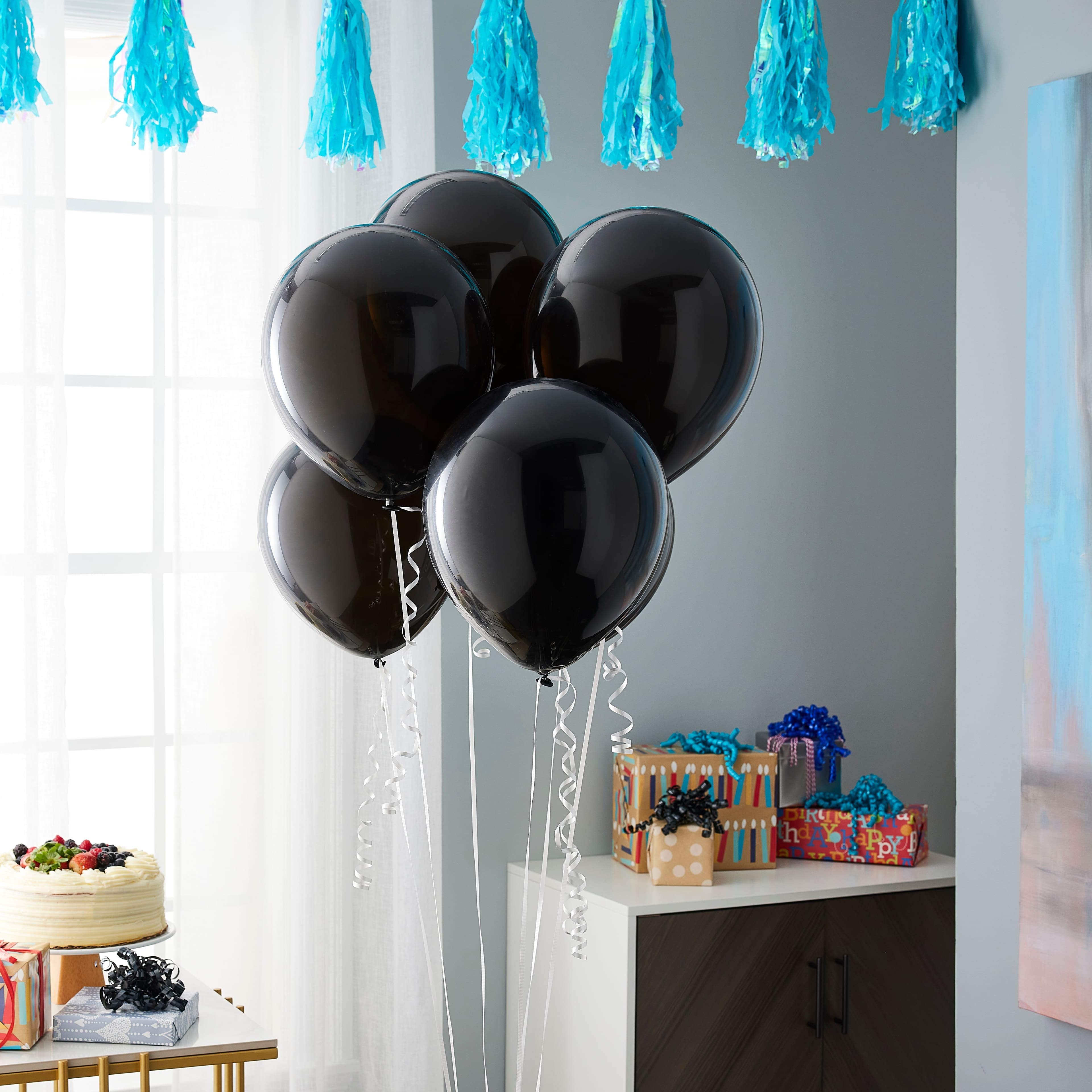 12" Jet Black Balloons by Celebrate It™