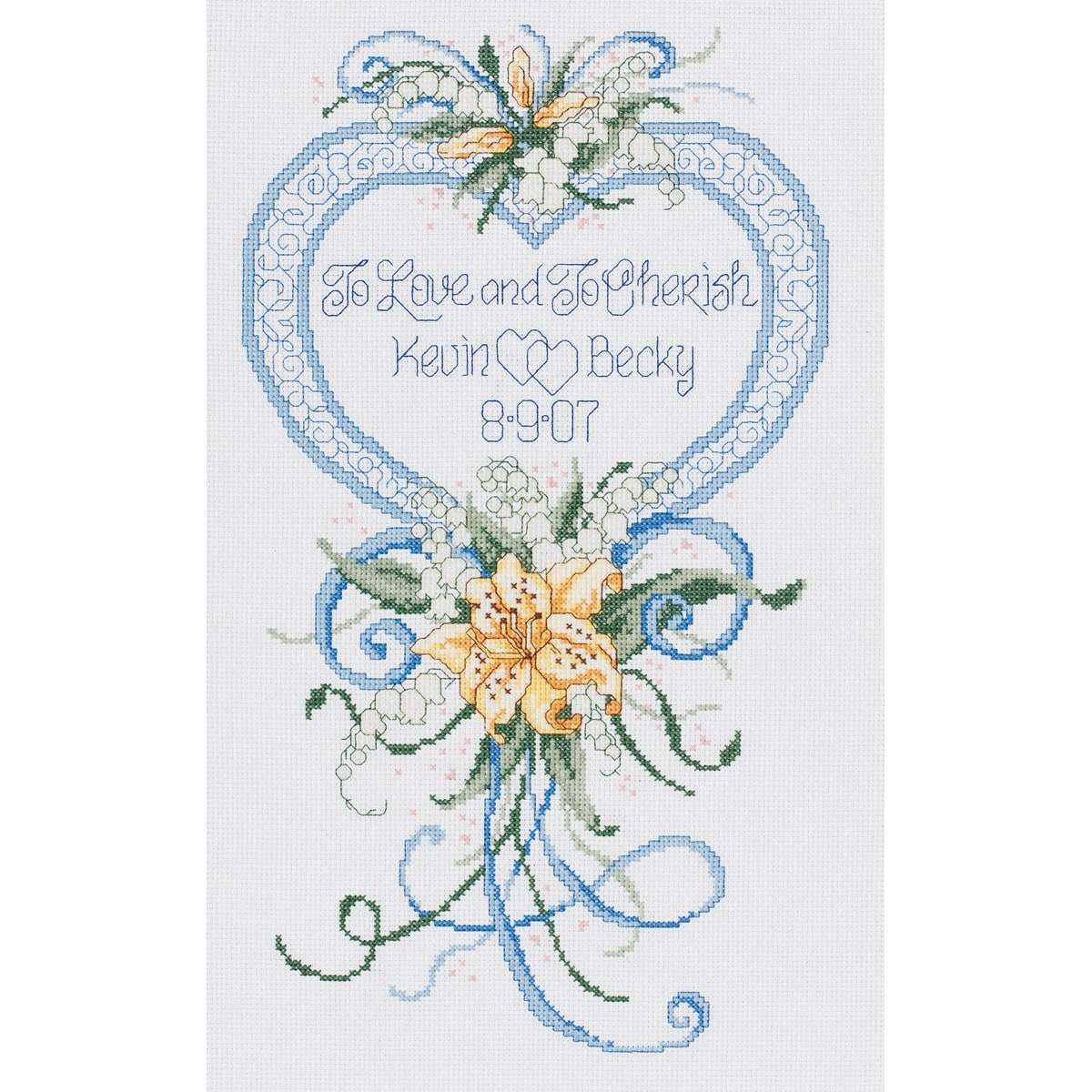 Janlynn® Cherish Wedding Hearts Counted Cross Stitch Kit