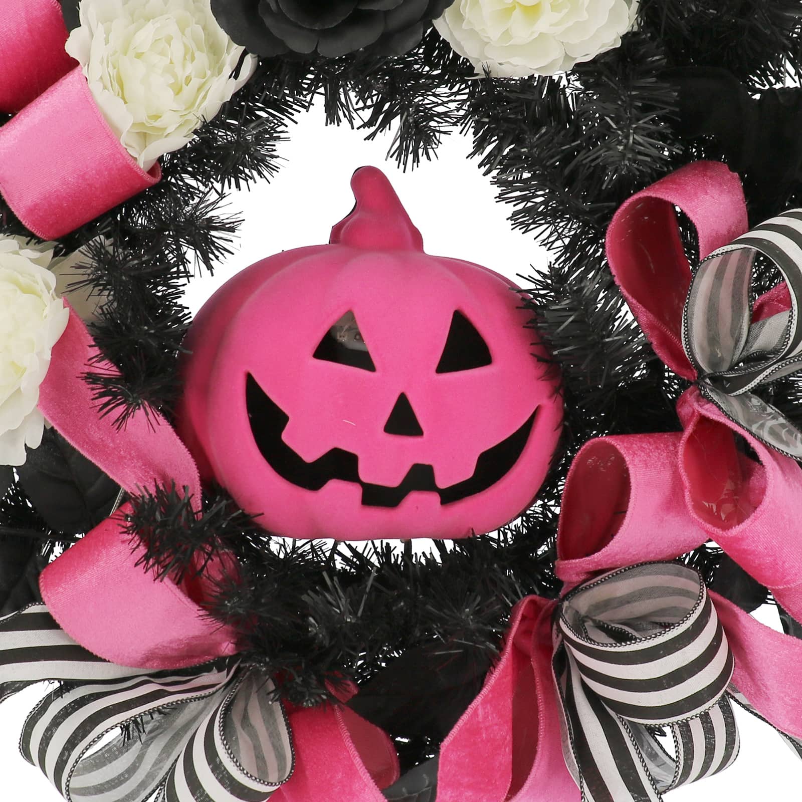 24&#x22; Pink Jack-o&#x27;-Lantern Wreath by Ashland&#xAE;