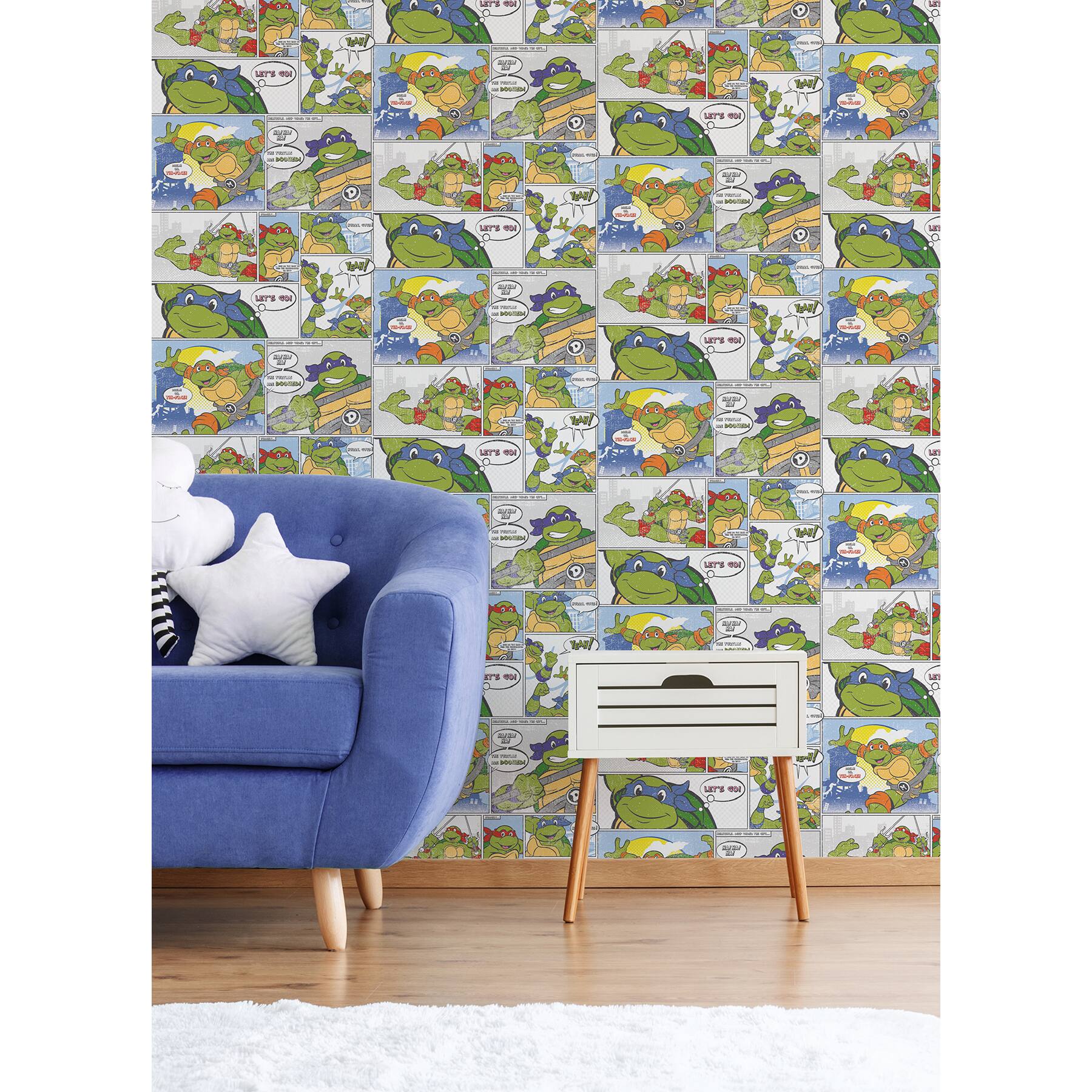 RoomMates Teenage Mutant Ninja Turtles Comic Peel &#x26; Stick Wallpaper