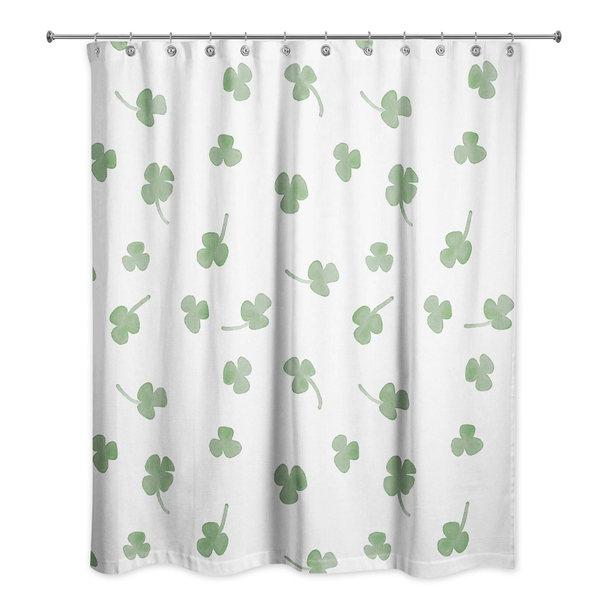 Tiny Shamrock Pattern 71" x 74" Shower Curtain