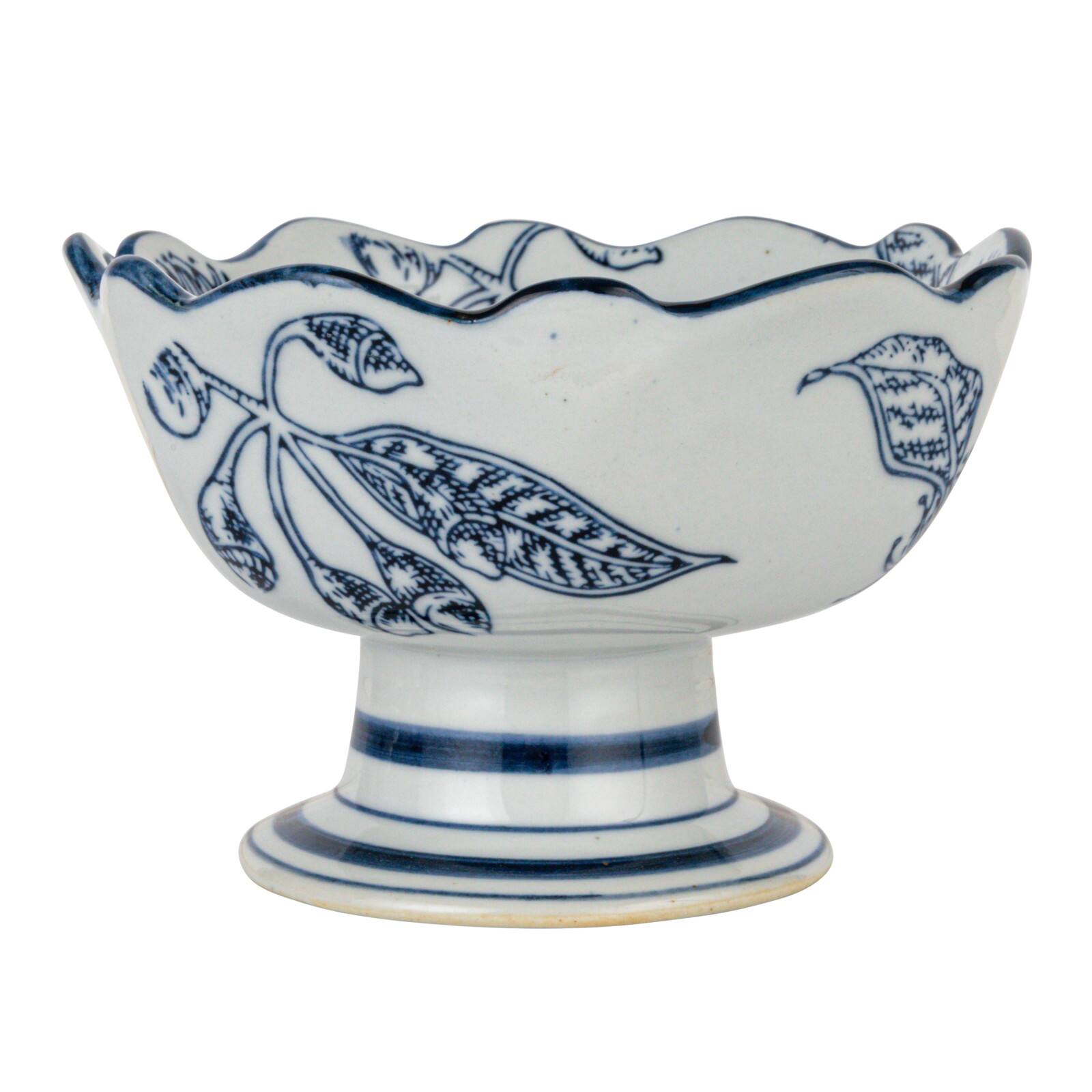 Hello Honey® 5.75" Blue & White Botanical Bliss Stoneware Bowl