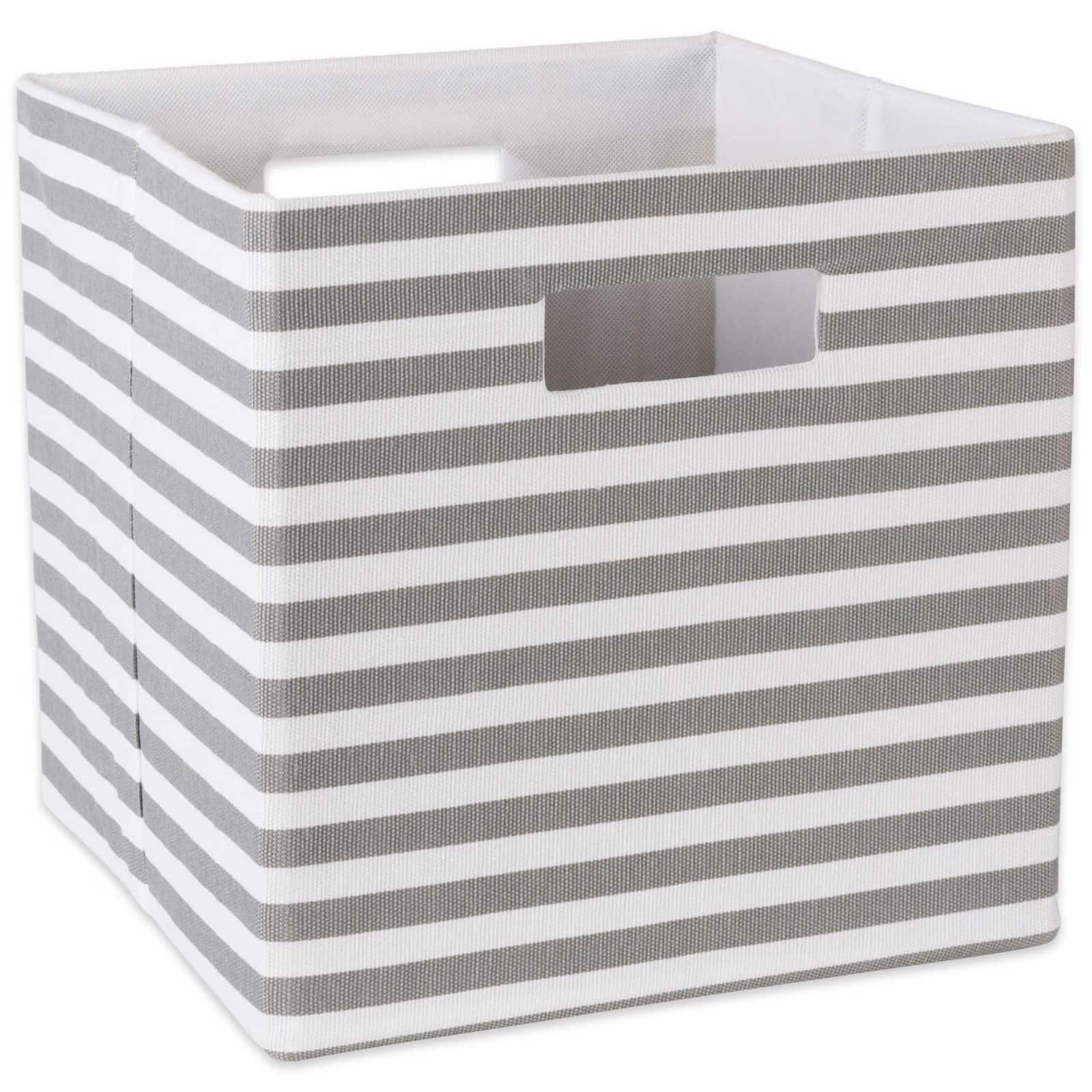DII&#xAE; 13&#x22; Gray Pinstripe Storage Cube