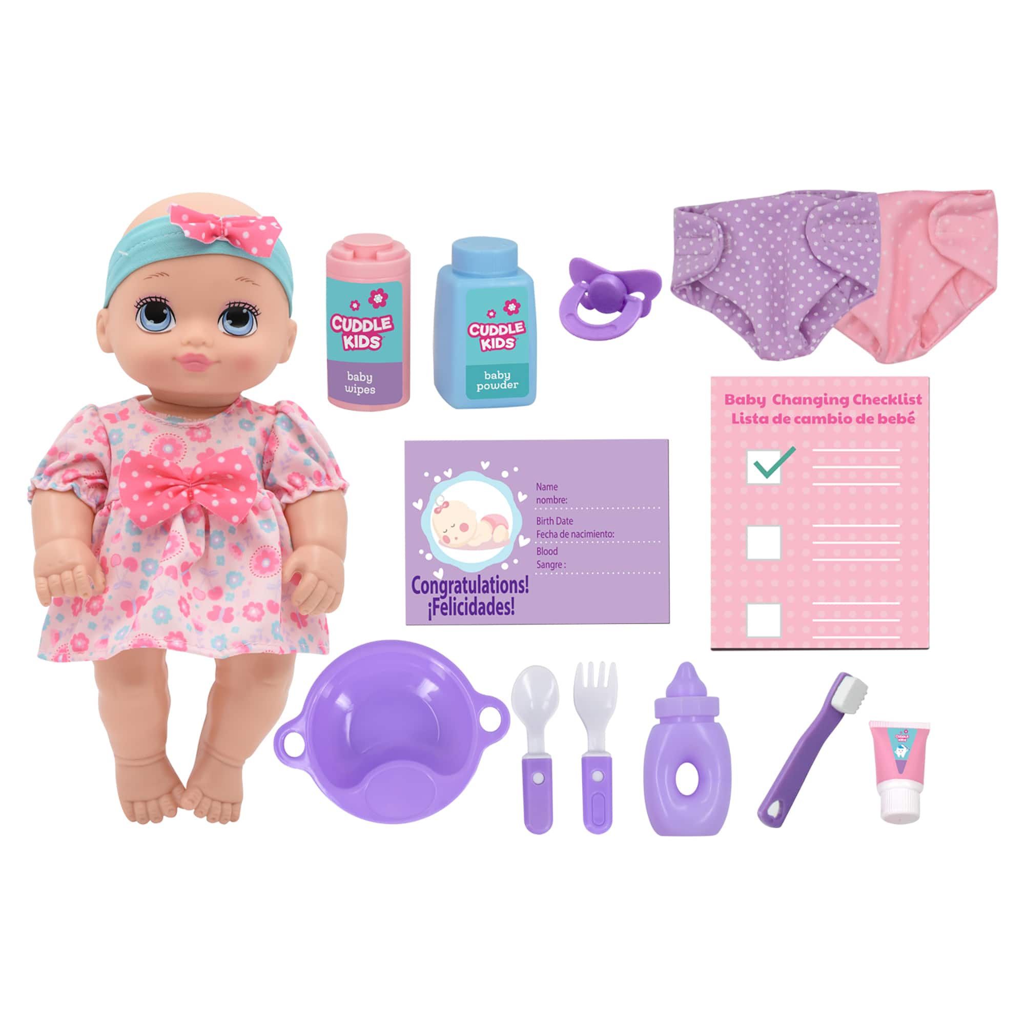 New Adventures Cuddle Kids&#xAE; Play All Day Baby Doll Playset