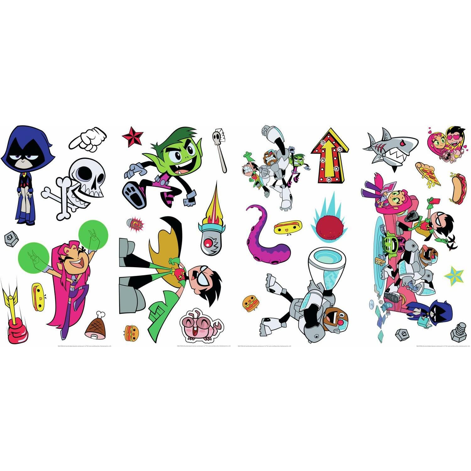 RoomMates Teen Titans Go! Peel &#x26; Stick Wall Decals