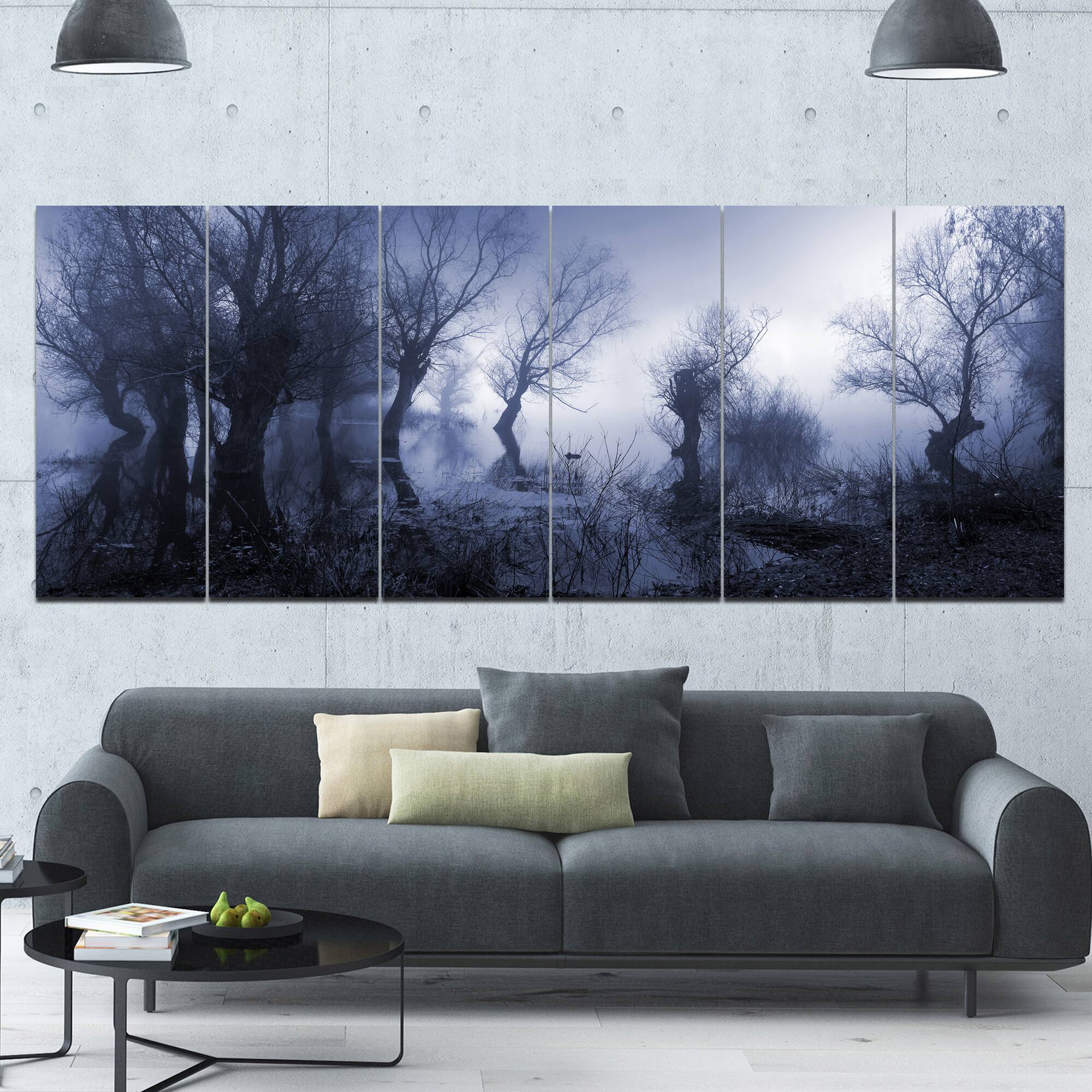 Designart - Creepy Landscape in Sepia Tones - Landscape Canvas Art Print