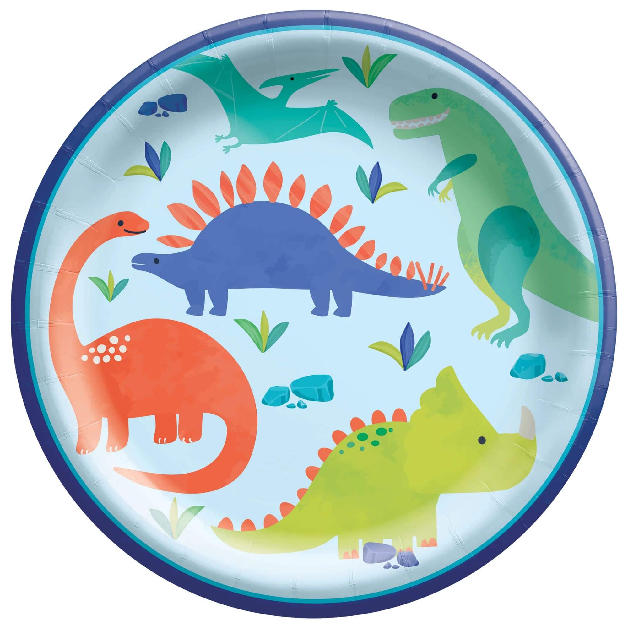 8.5&#x22; Dinosaur Party Paper Plates, 8ct.