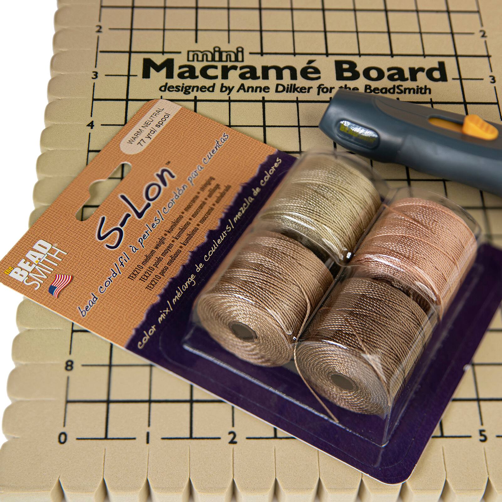 The Beadsmith® S-Lon™ 0.5mm Warm Neutrals Bead Cord Mix