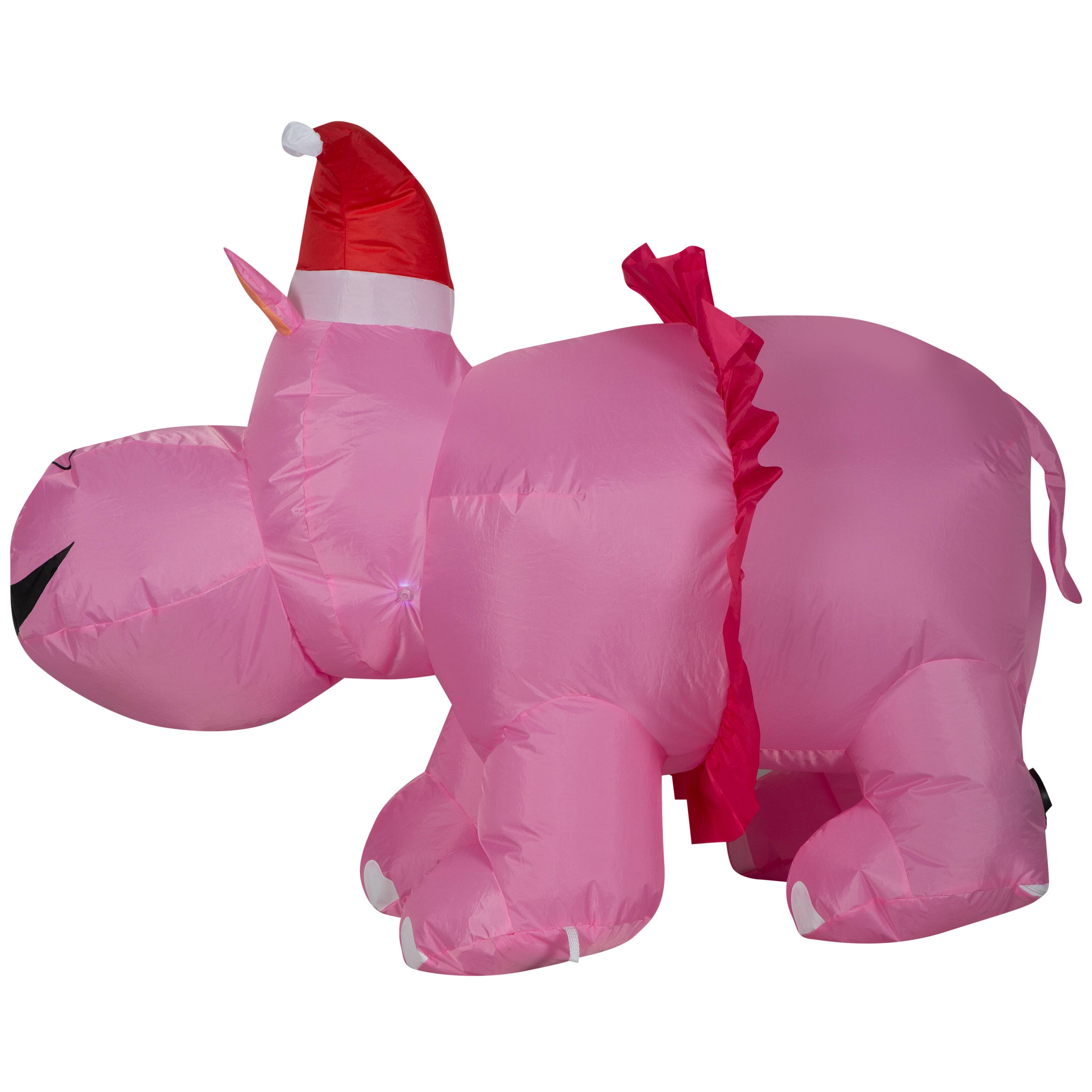 Airblown Hippo With Pink Tutu Inflatable