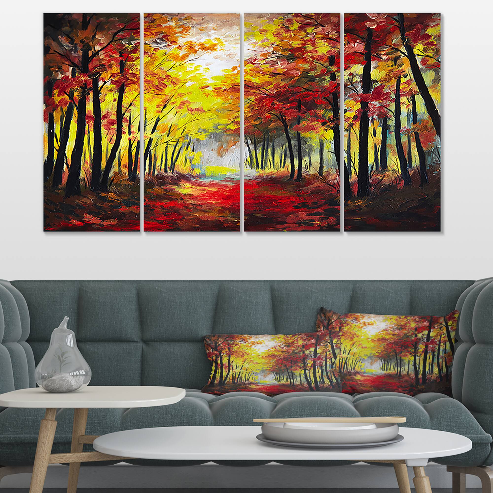 Designart - Walk Through Autumn Forest