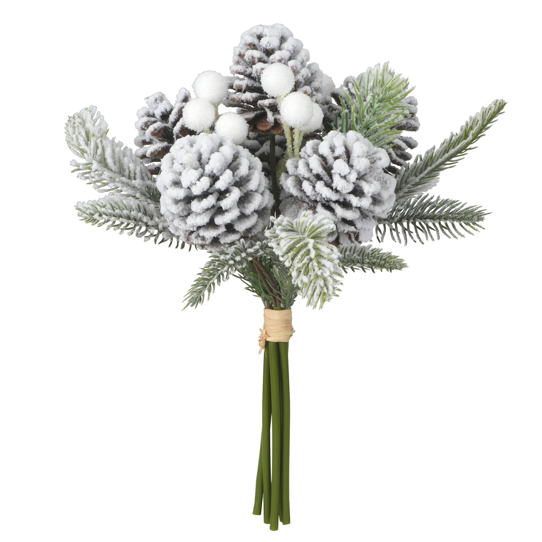12&#x22; Snowy Pine &#x26; Pinecone Bouquet by Ashland&#xAE;