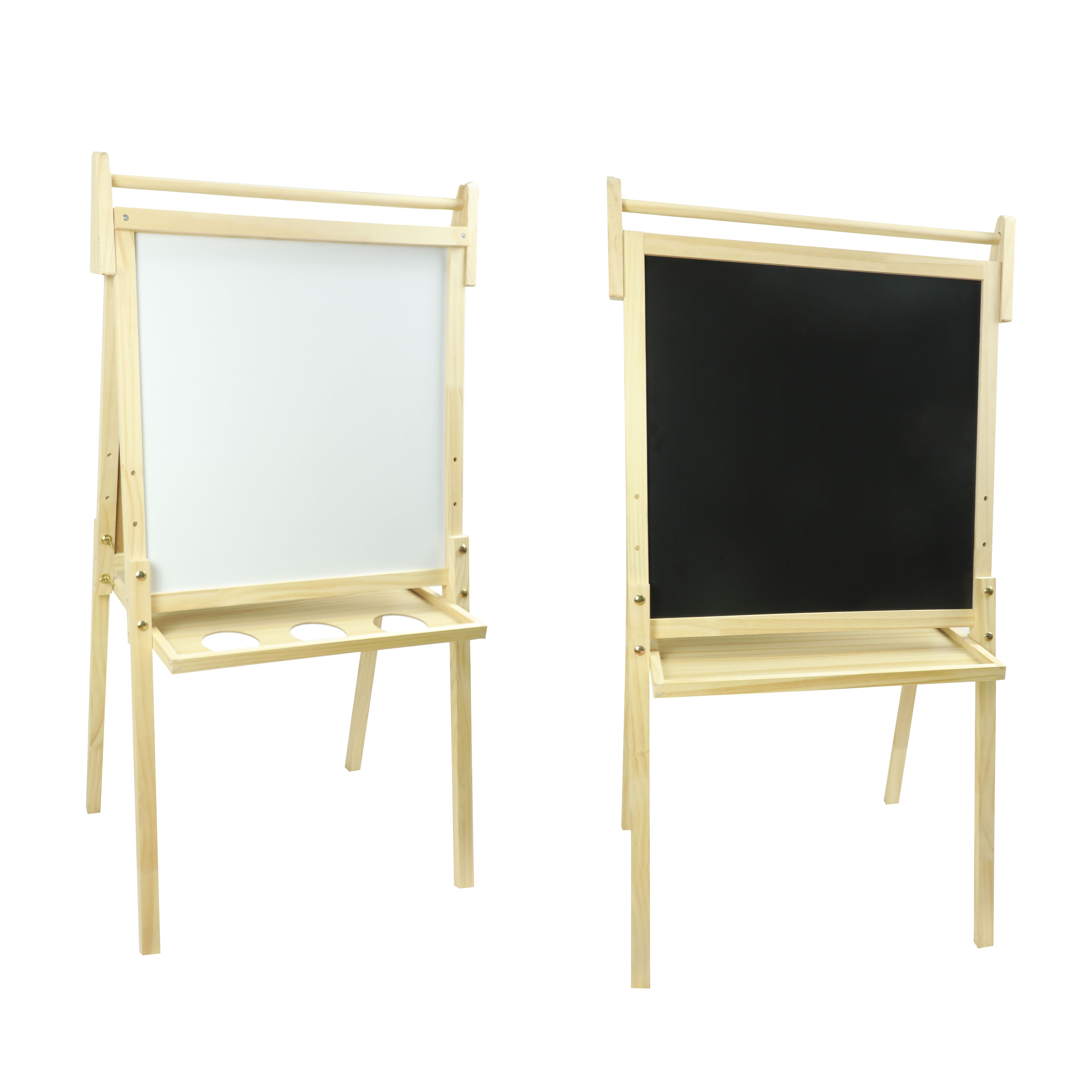 Double-Sided Adjustable Teacher's Easel - Whiteboard/Chalkboard