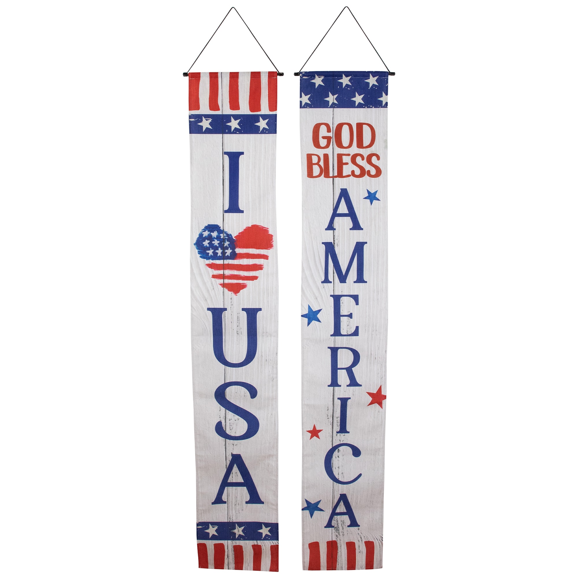 5.9ft. Stars &#x26; Stripes Patriotic Door Banner Set