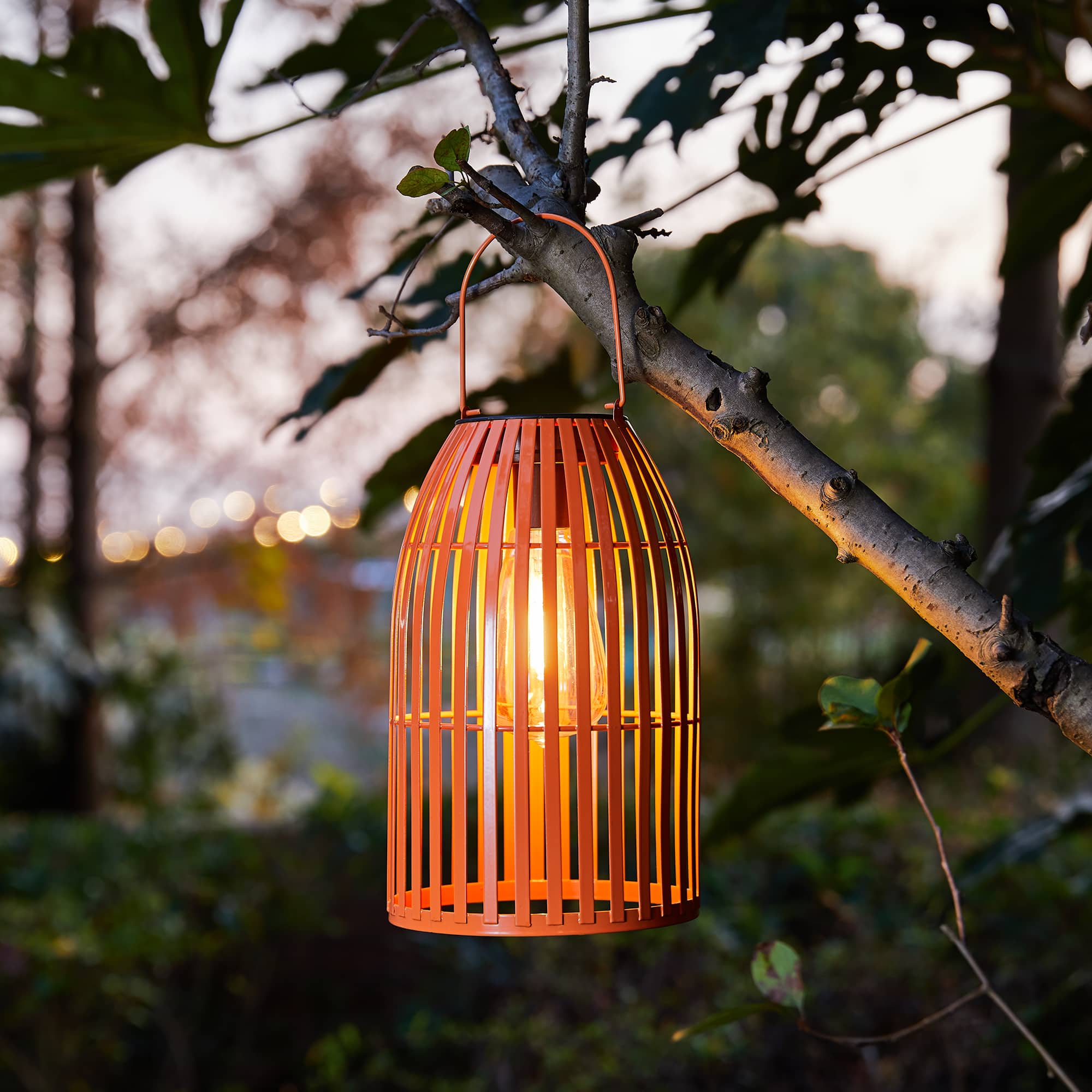 Glitzhome&#xAE; 10&#x22; Woven Solar Powered Outdoor Hanging Lantern
