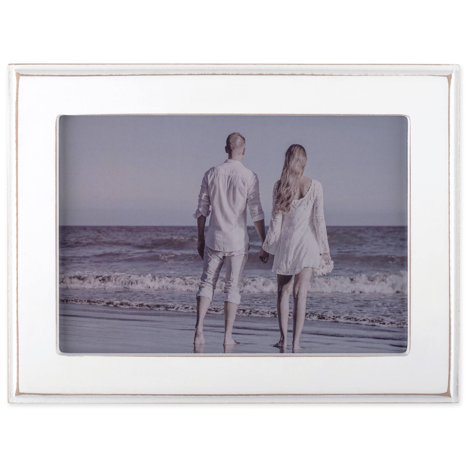 DII® Vintage White Shiplap 5" x 7" Picture Frame