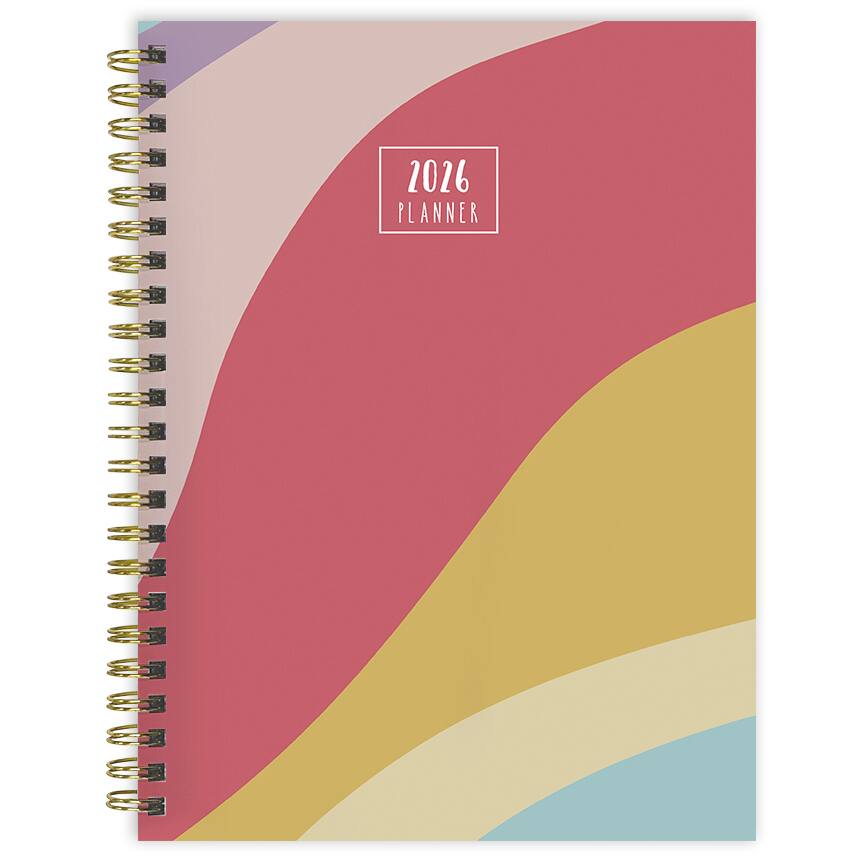 2026 Color Wave Medium Weekly Monthly Planner