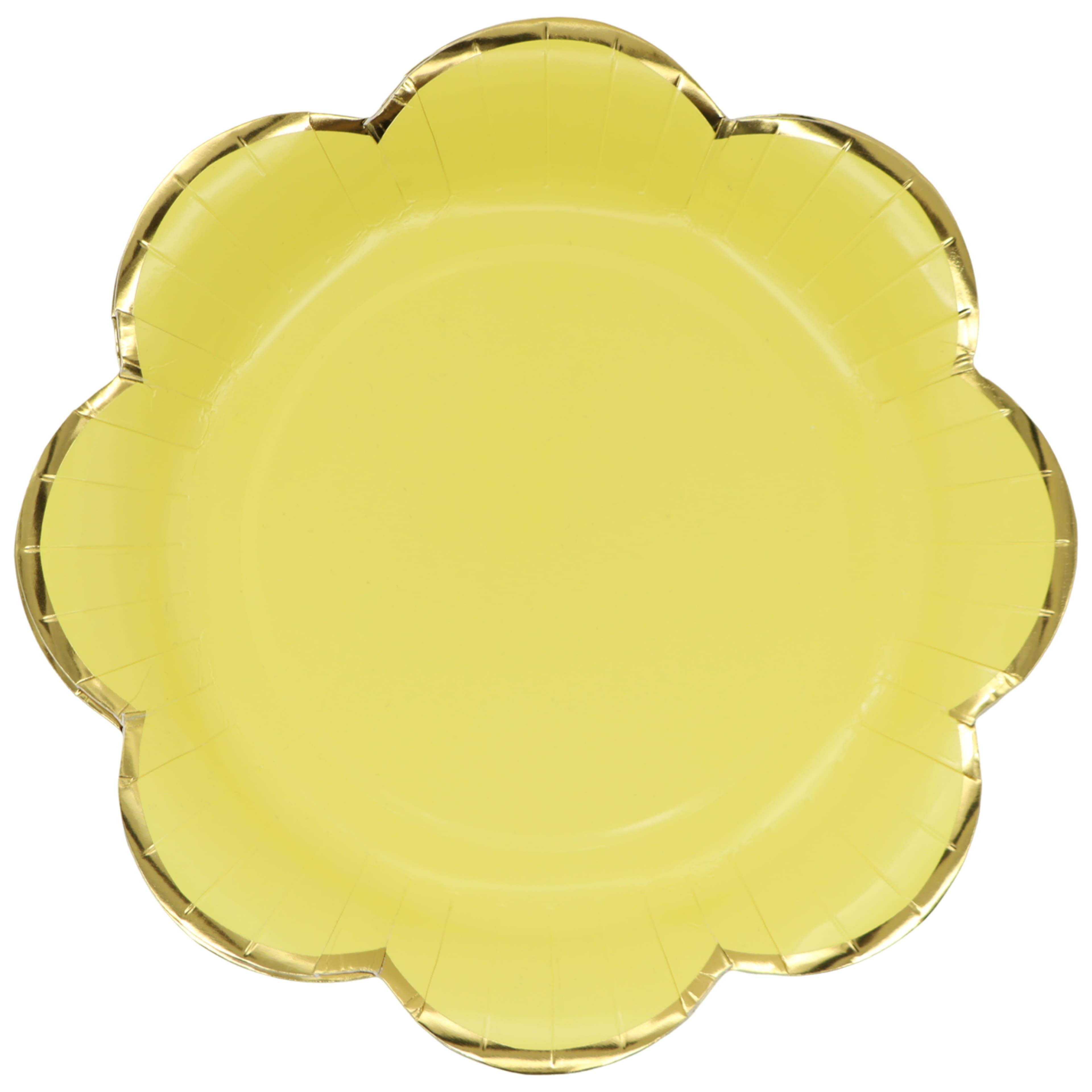 8.5&#x22; Yellow Paper Flower Plate by Ashland&#xAE;