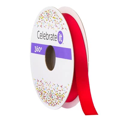 3/8"""" Satin Double-Faced Ribbon by Celebrate It® 360°™ image