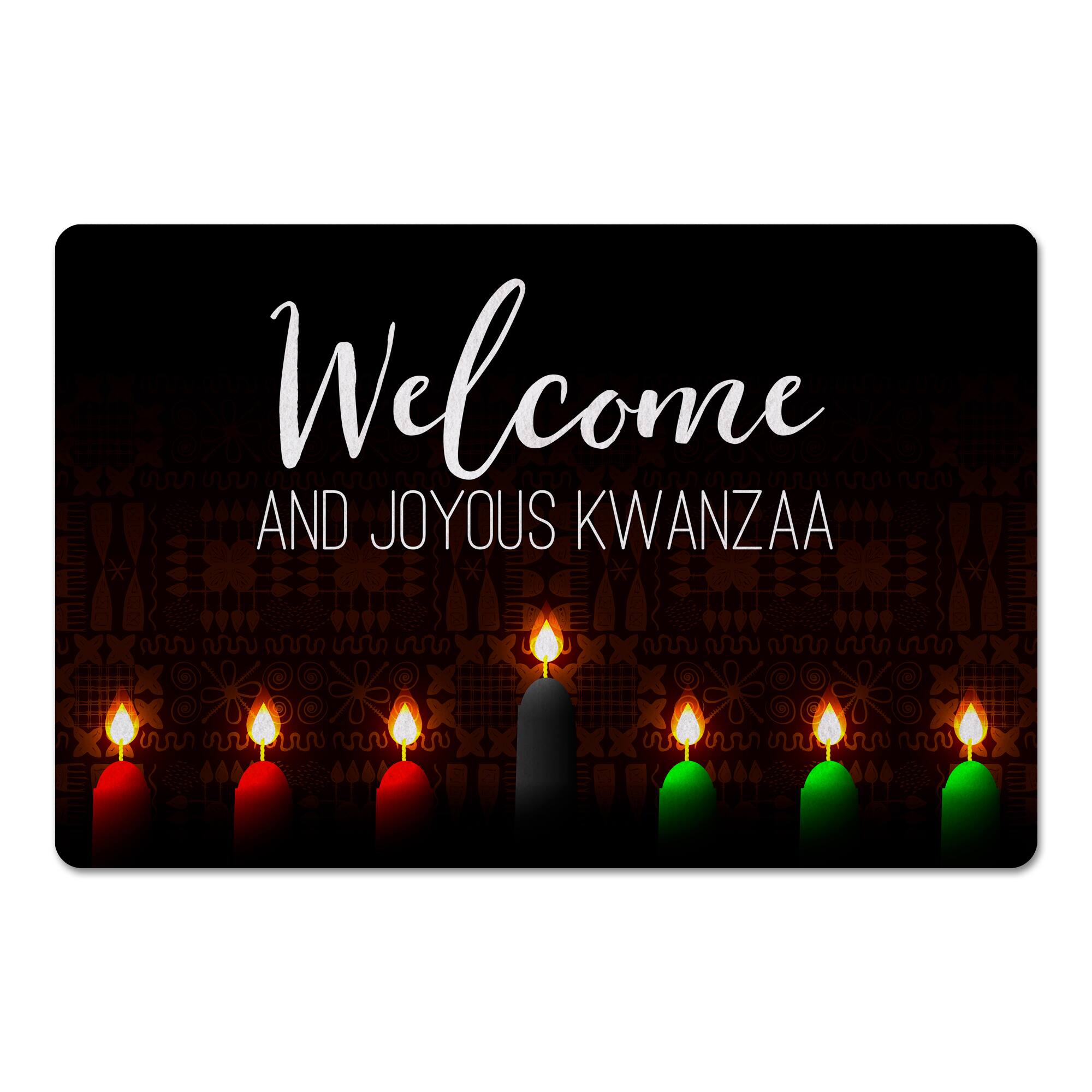 Welcome &#x26; Joyous Kwanzaa Floor Mat