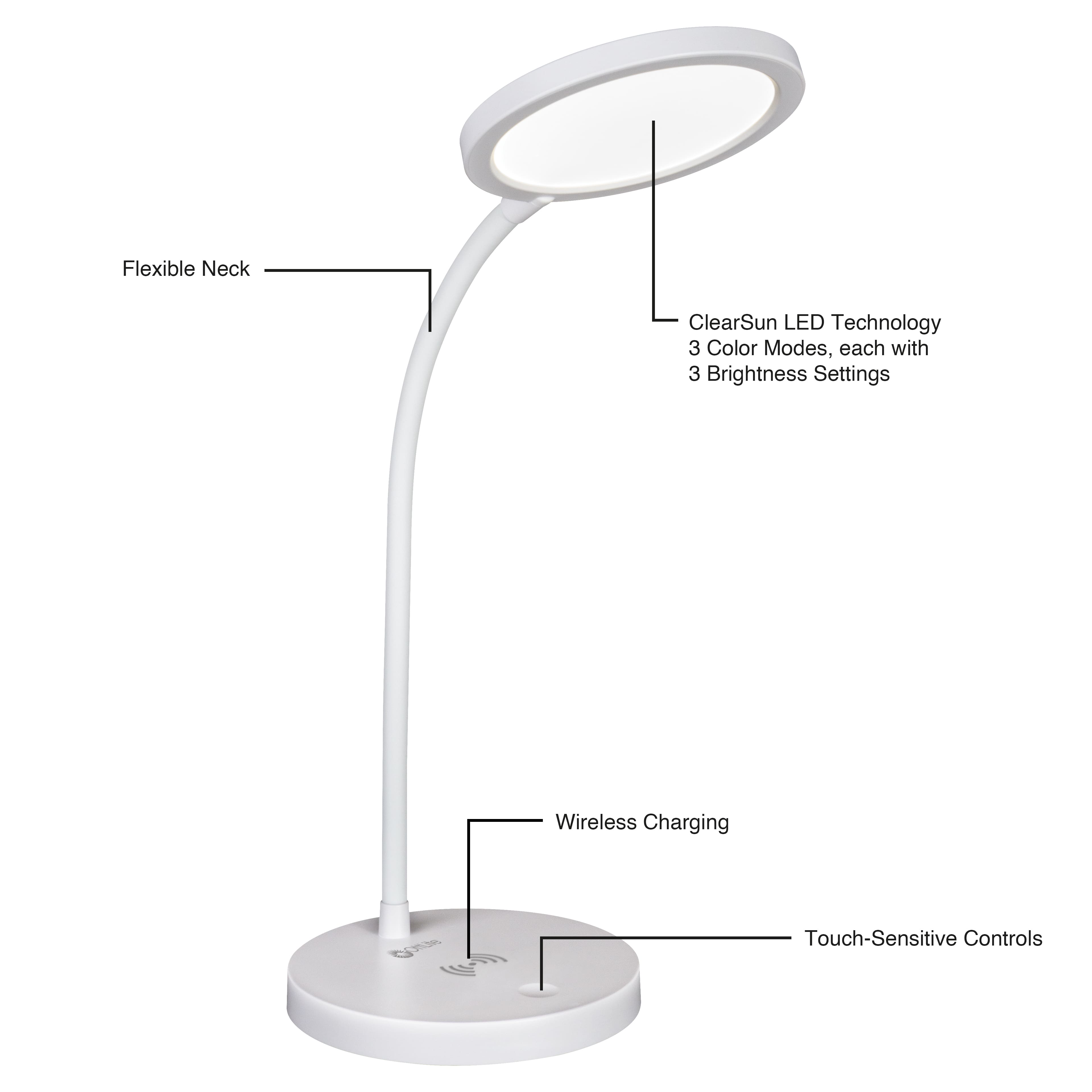 Good Housekeeping by OttLite Circular LED Desk Lamp