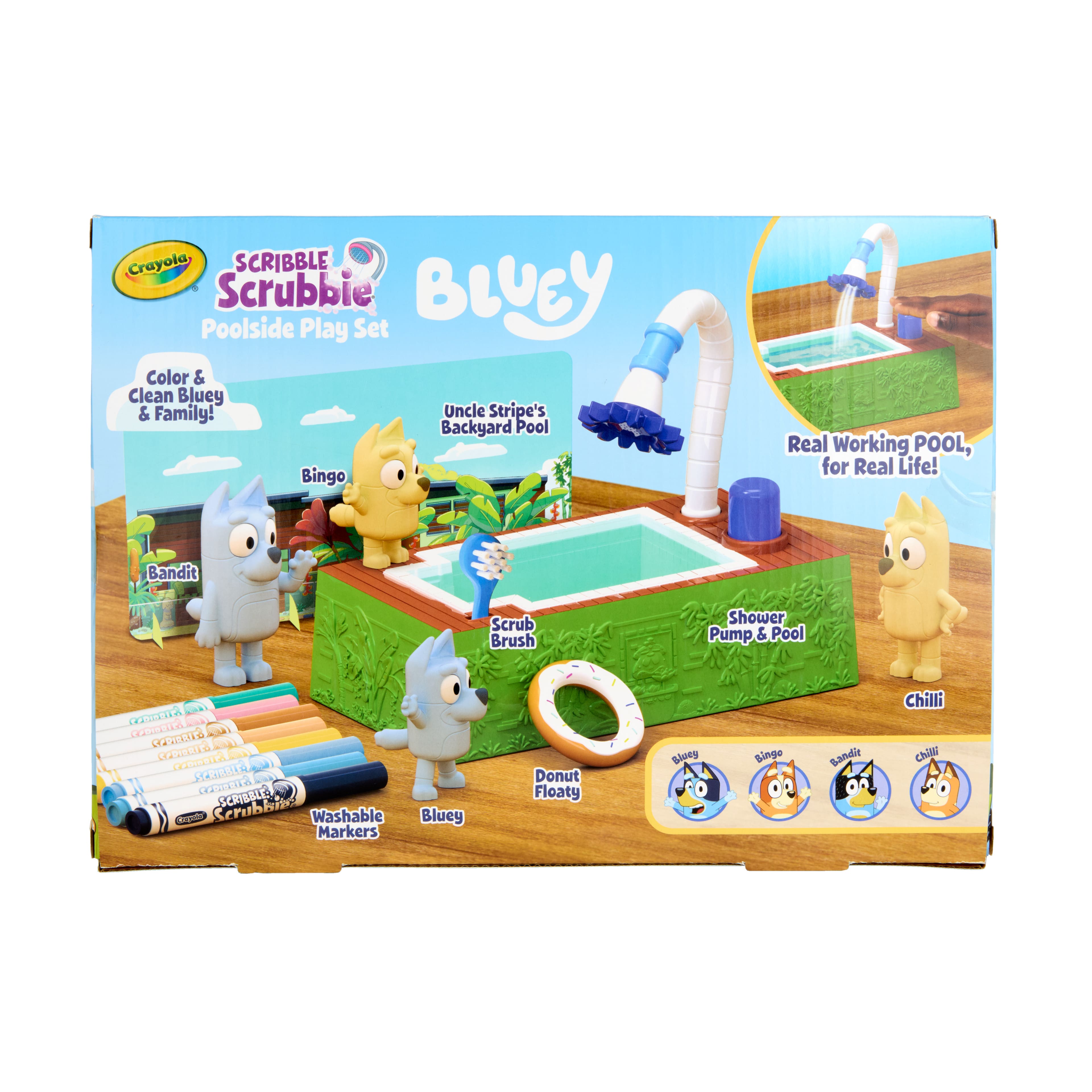 Crayola® Scribble Scrubbie® Bluey Poolside Playset, 4ct.