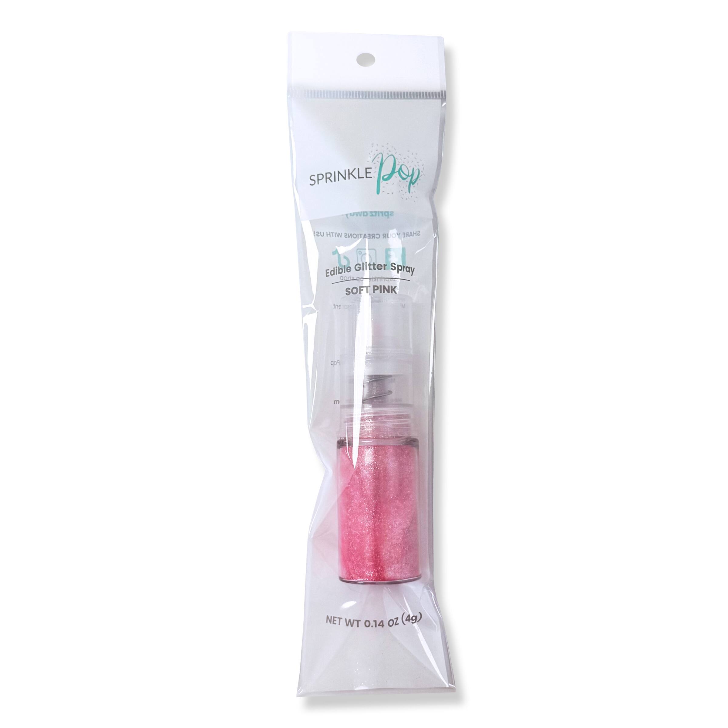 Sprinkle Pop Soft Pink Edible Glitter Spray