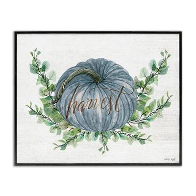Stupell Industries Blue Harvest Pumpkin Framed Giclee Art in Black | 24" x 30" | Michaels®