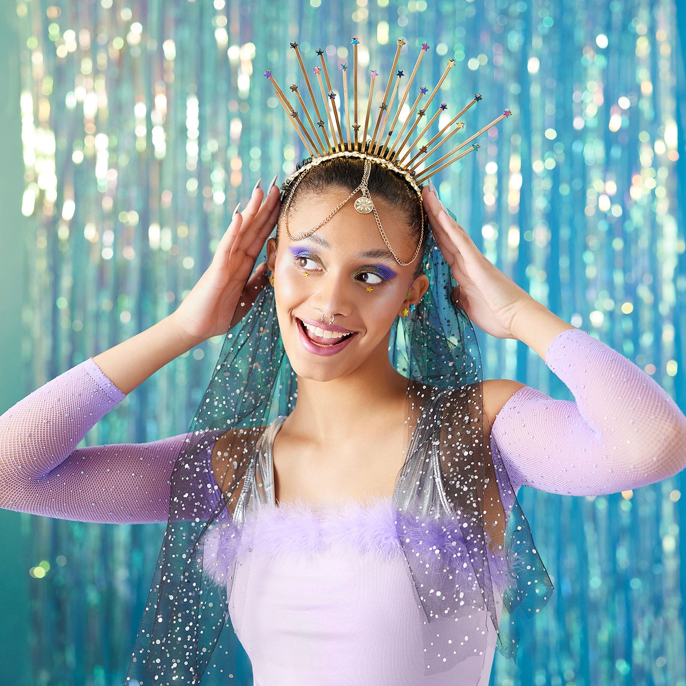 Light Up Veil Crown Headband